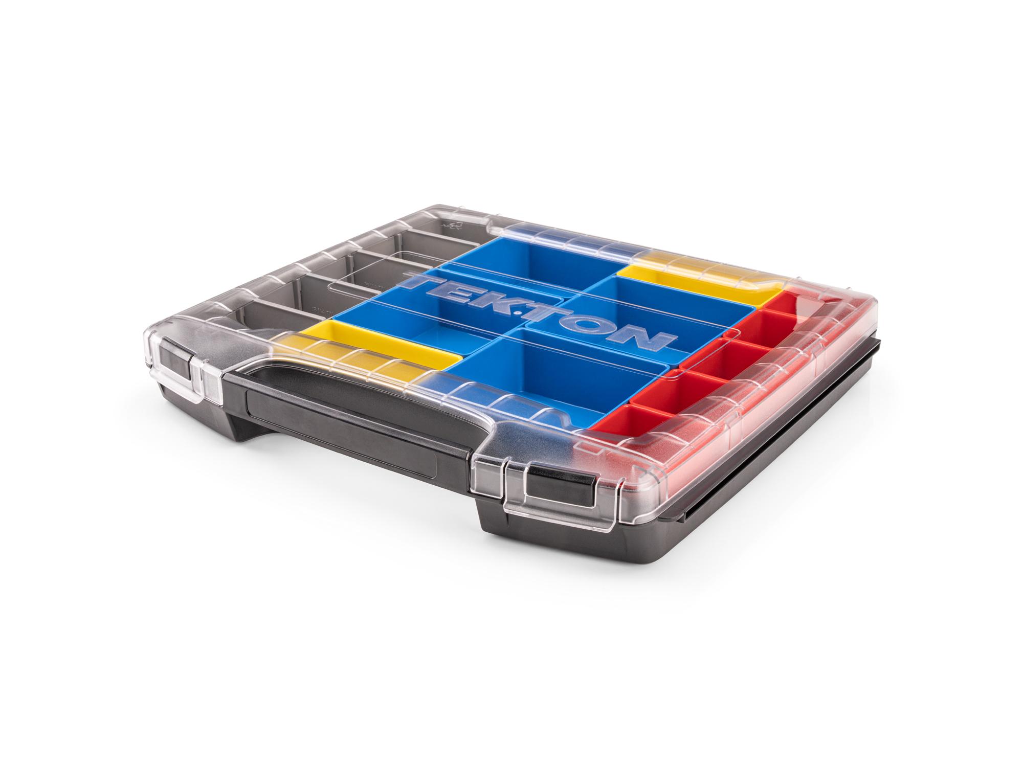 Closed top front-right angle view of Tekton stacking organization system set. Item #OLB50711