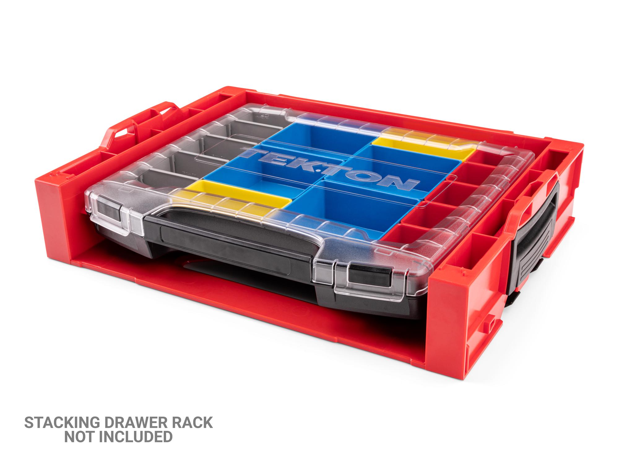 Example shown of Tekton stacking organization system set. Item #OLB50711