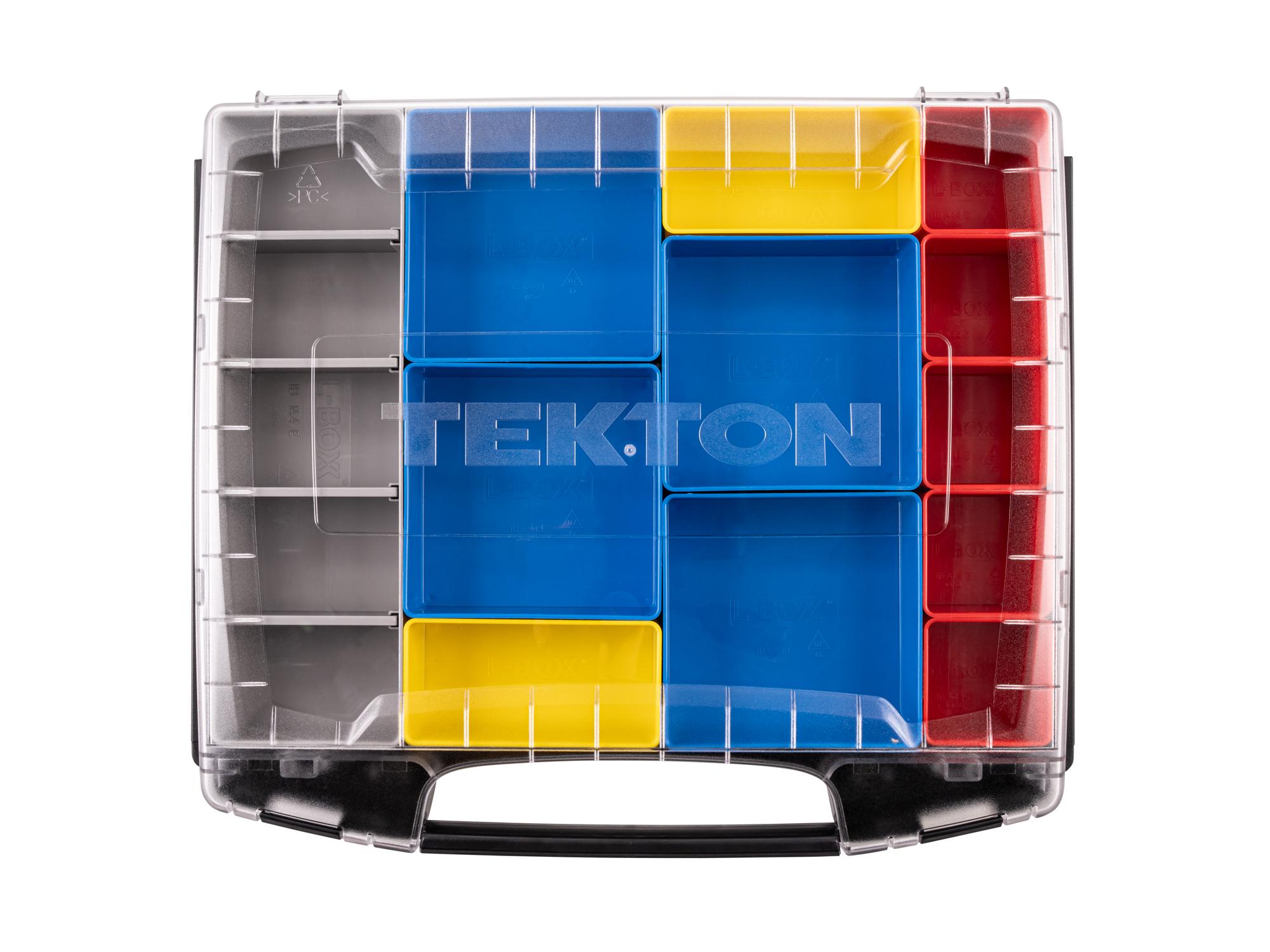 Top view of Tekton stacking organization system set. Item #OLB50711