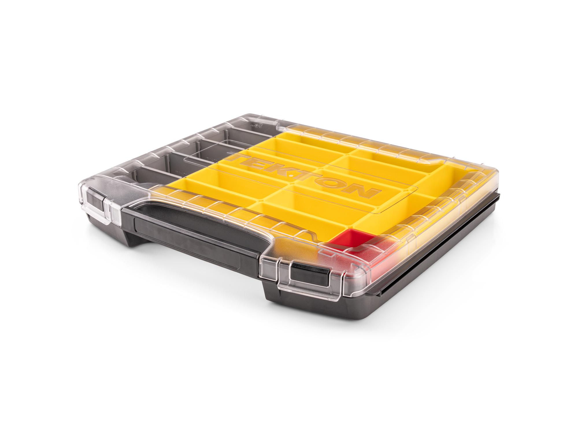 Closed top front-right angle view of Tekton stacking organization system set. Item #OLB50712