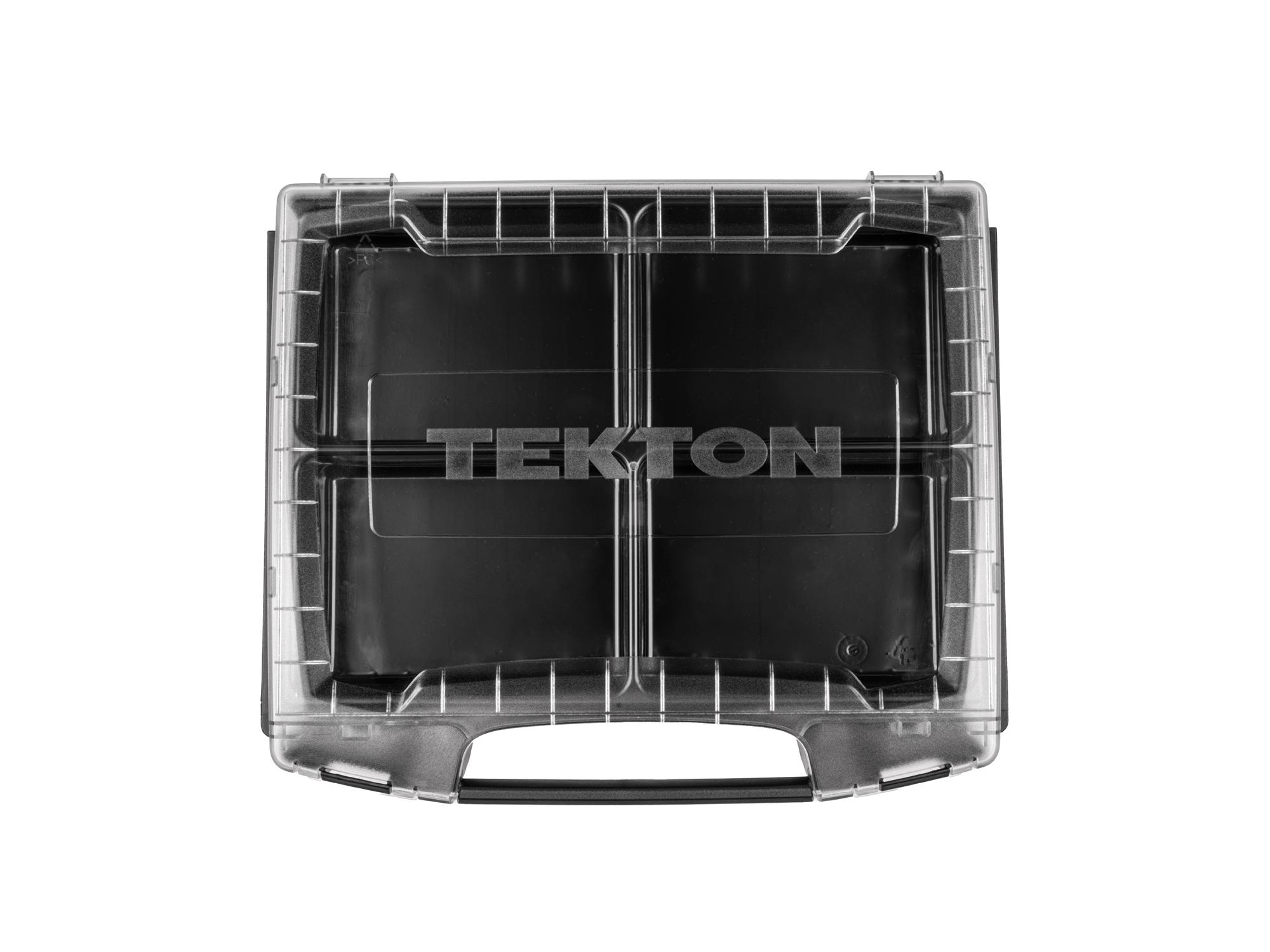 Front view of Tekton stacking organization system set. Item #OLB51410.
