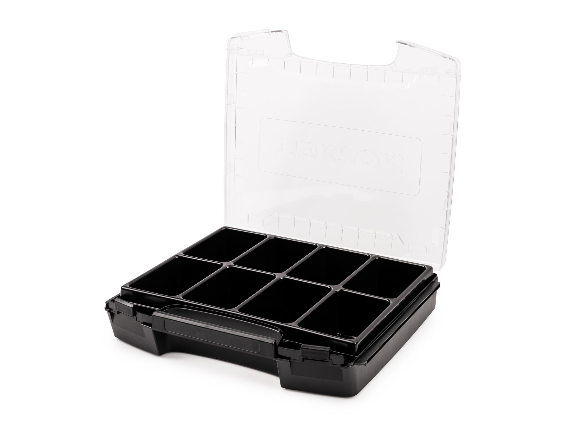 Front-right angle view of Tekton stacking organization system set. Item #OLB51412.