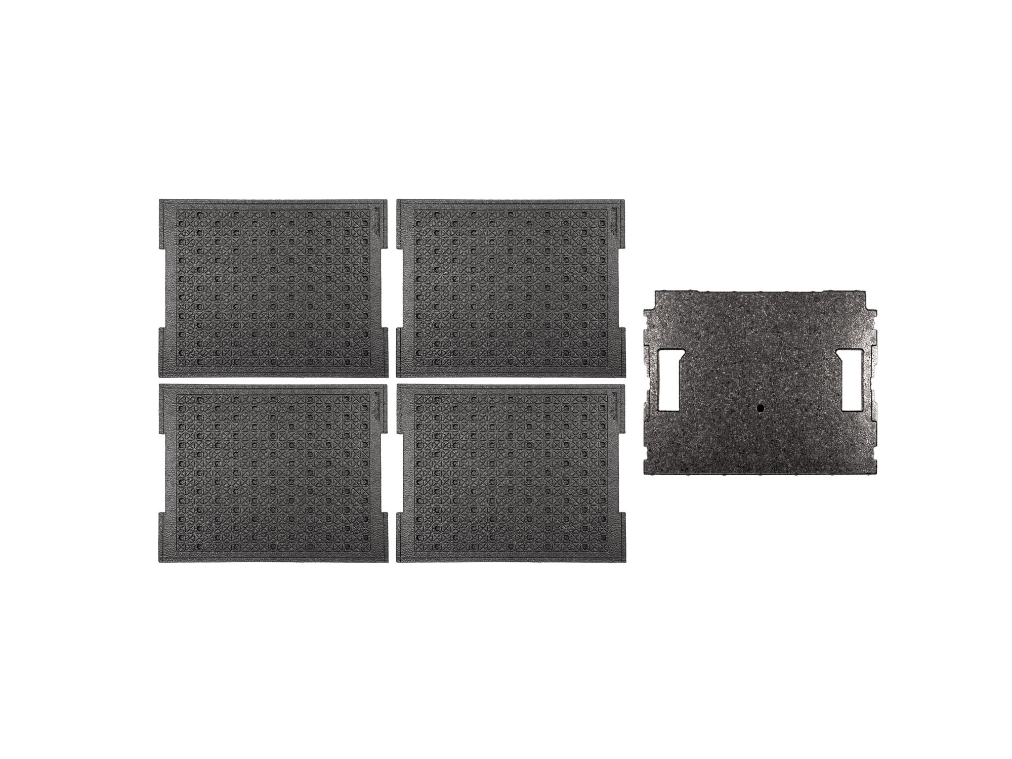 Top view of Tekton stacking organization system set. Item #OLB81203