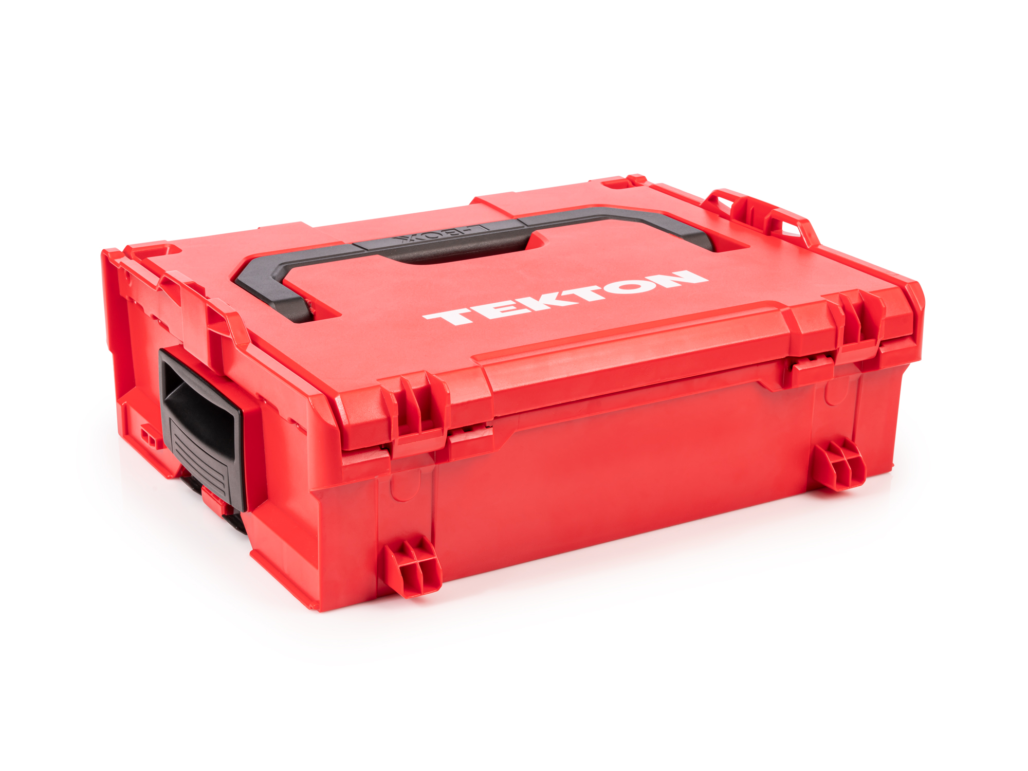 Organize and keep small parts secure in an L-BOXX® Stacking Tool Box with 8-cavity parts tray and lid insert. OLB91002.