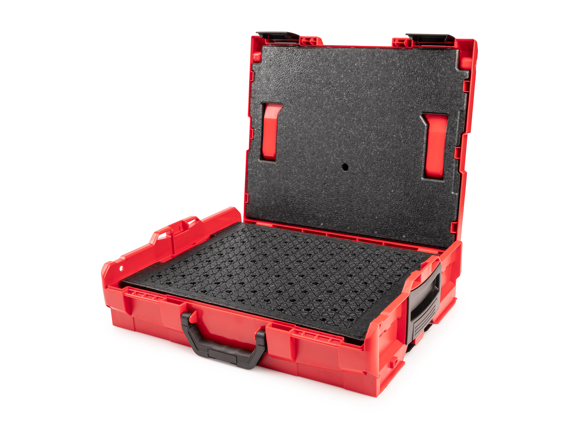 Shallow Stacking Tool Box with Foam (4 Sheets) and Lid Insert | TEKTON