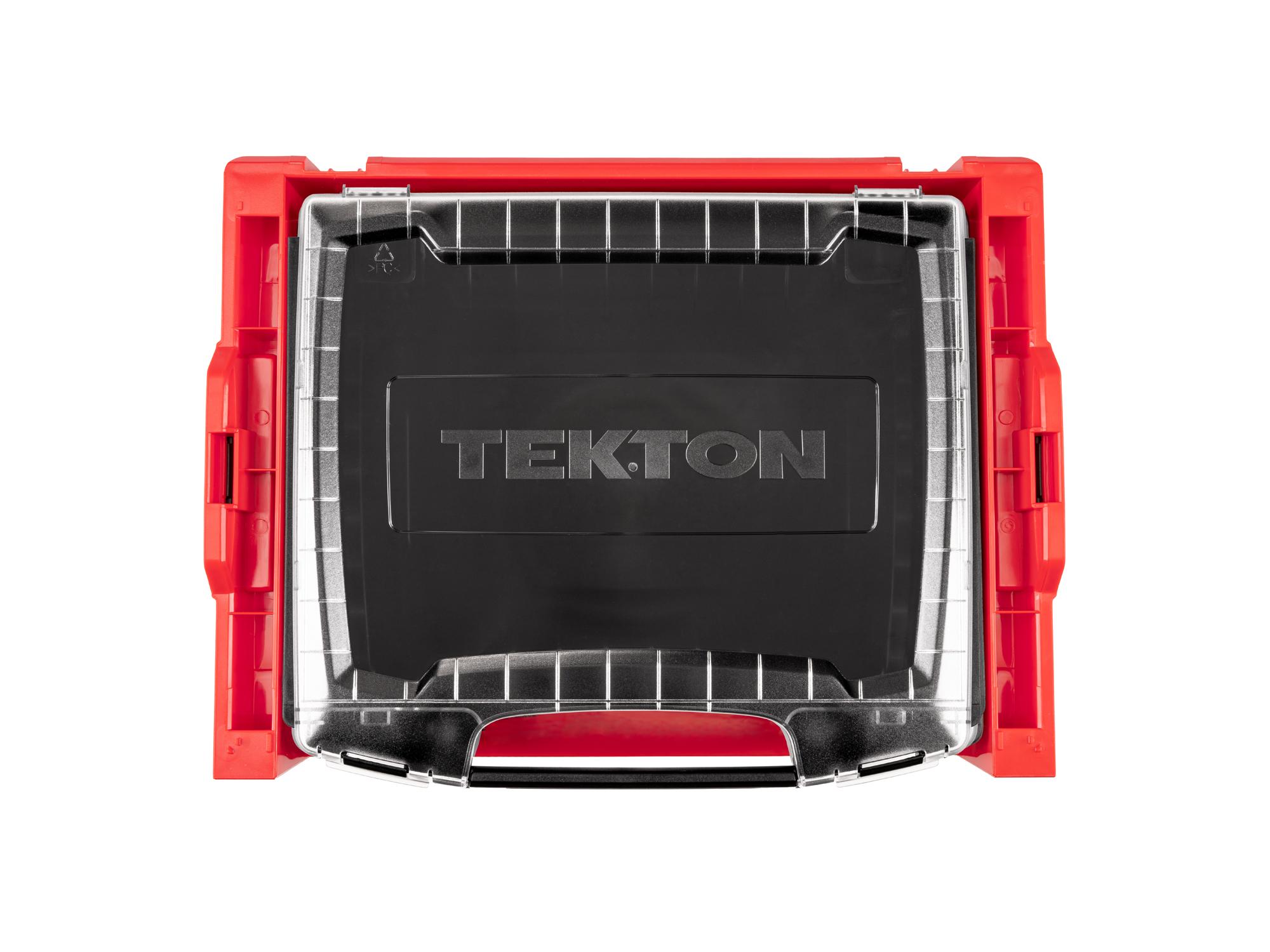 Front view of Tekton stacking organization system set. Item #OLB94000.
