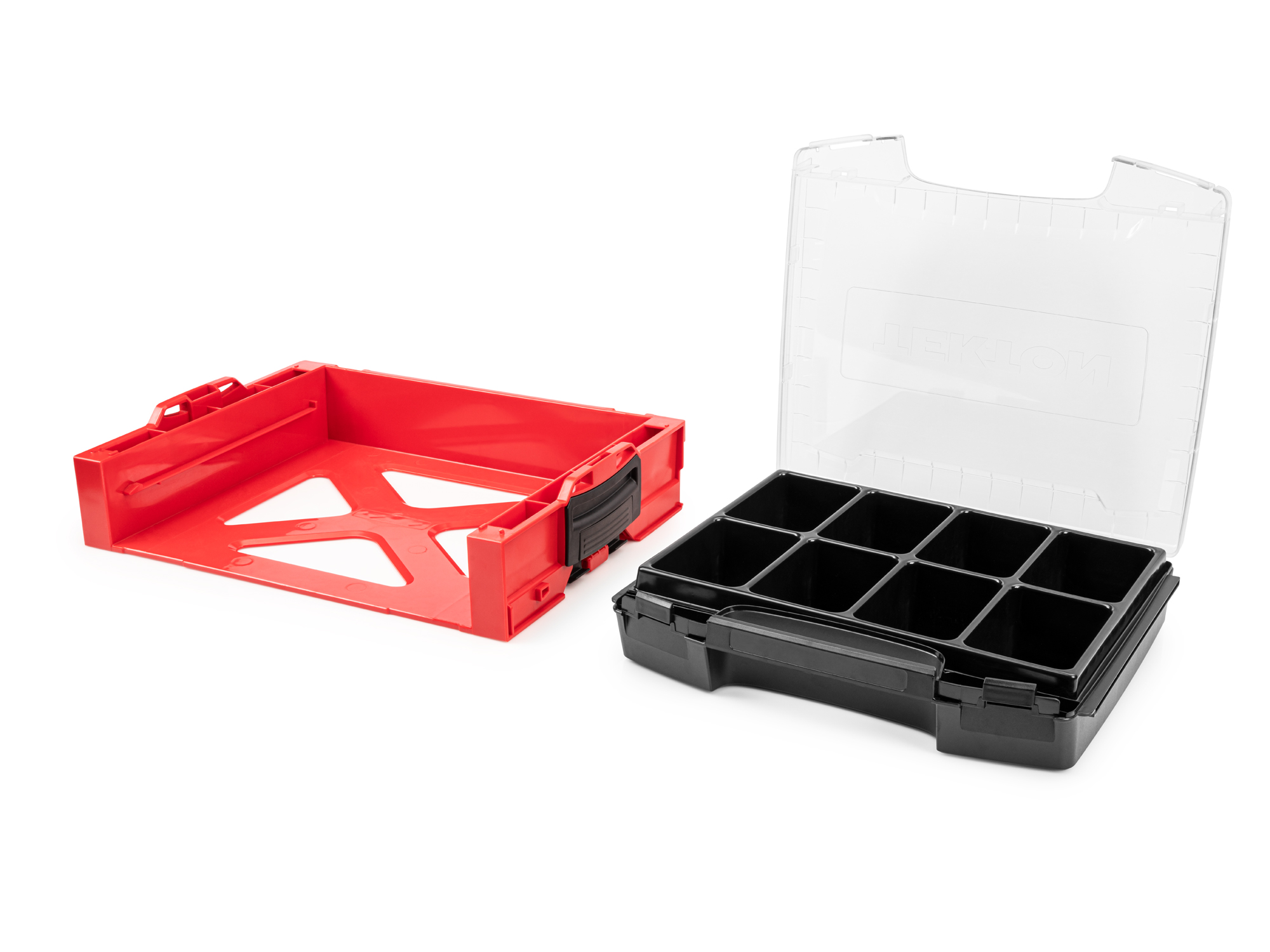 Lidded Drawer with 8-Cavity Parts Tray in Stacking Rack | TEKTON