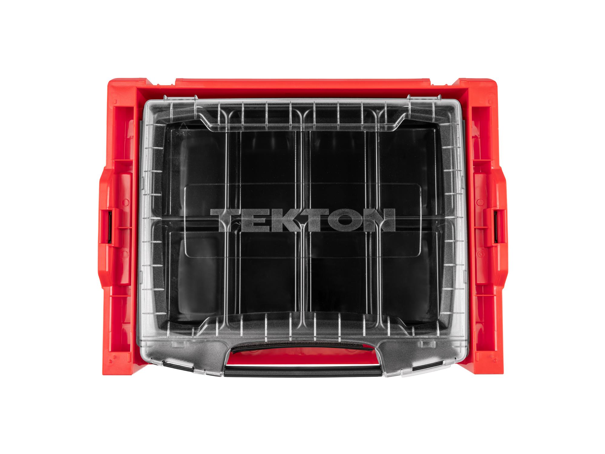 Front view of Tekton stacking organization system set. Item #OLB94003.