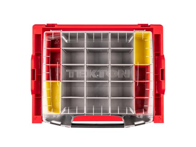Lidded Drawer and 11-Piece Organizer Bin Set in Stacking Rack | TEKTON