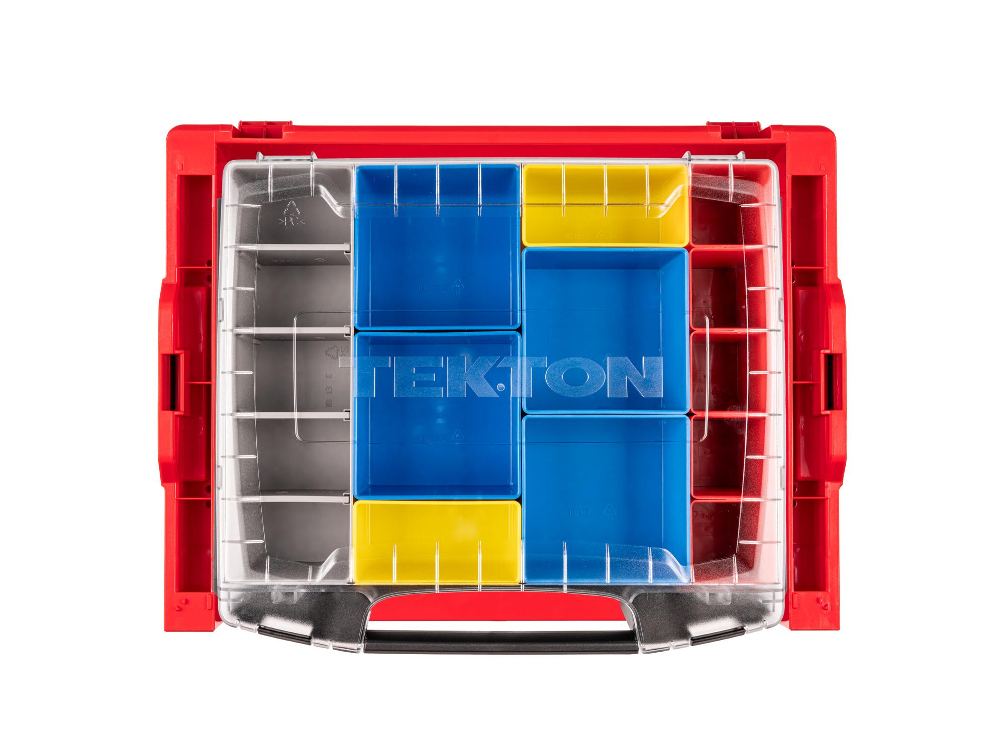 Top view of Tekton stacking organization system set. Item #OLB94022.