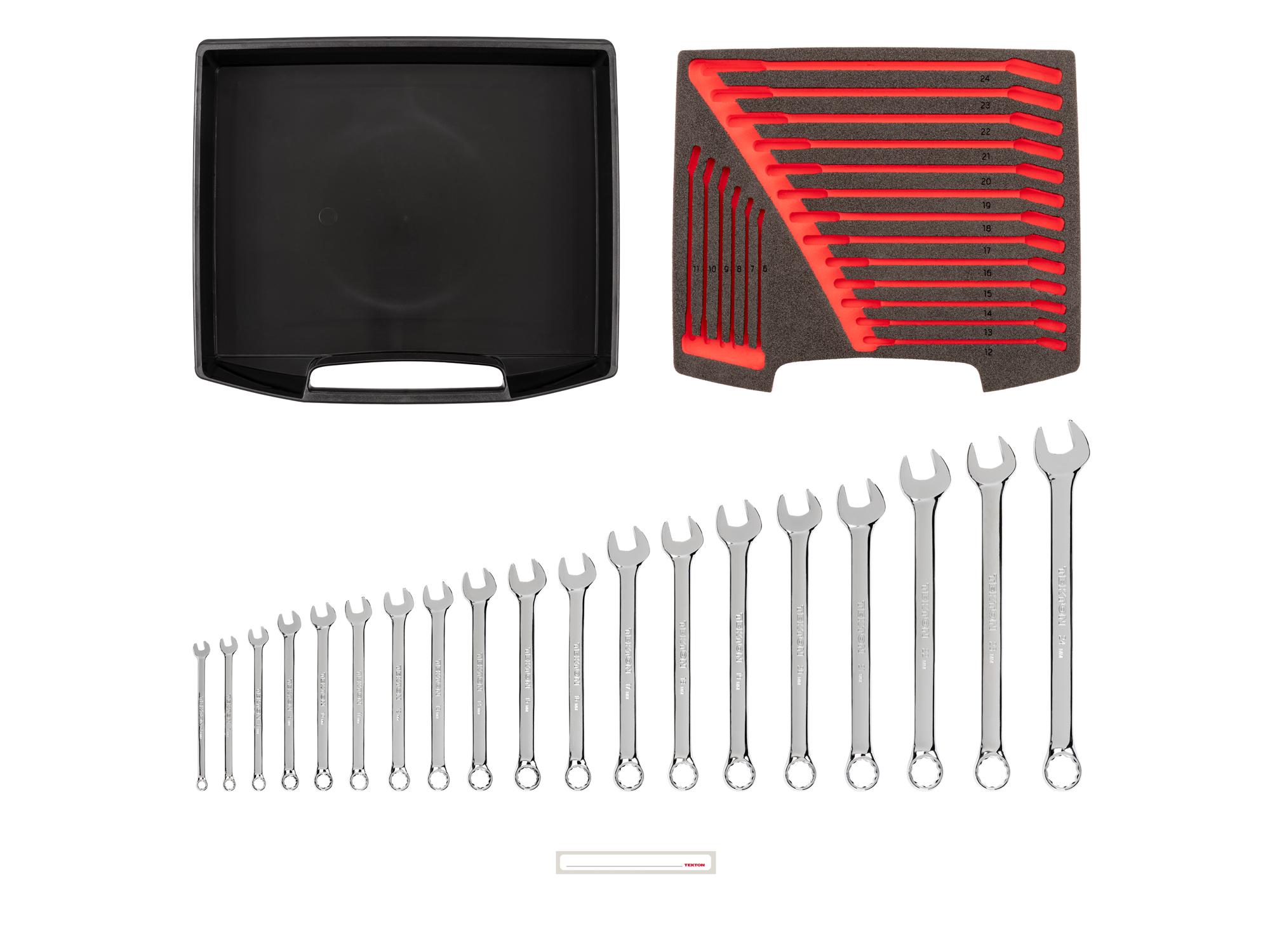 Laid out contents of Tekton stacking organization system set. Item #OLB94202.