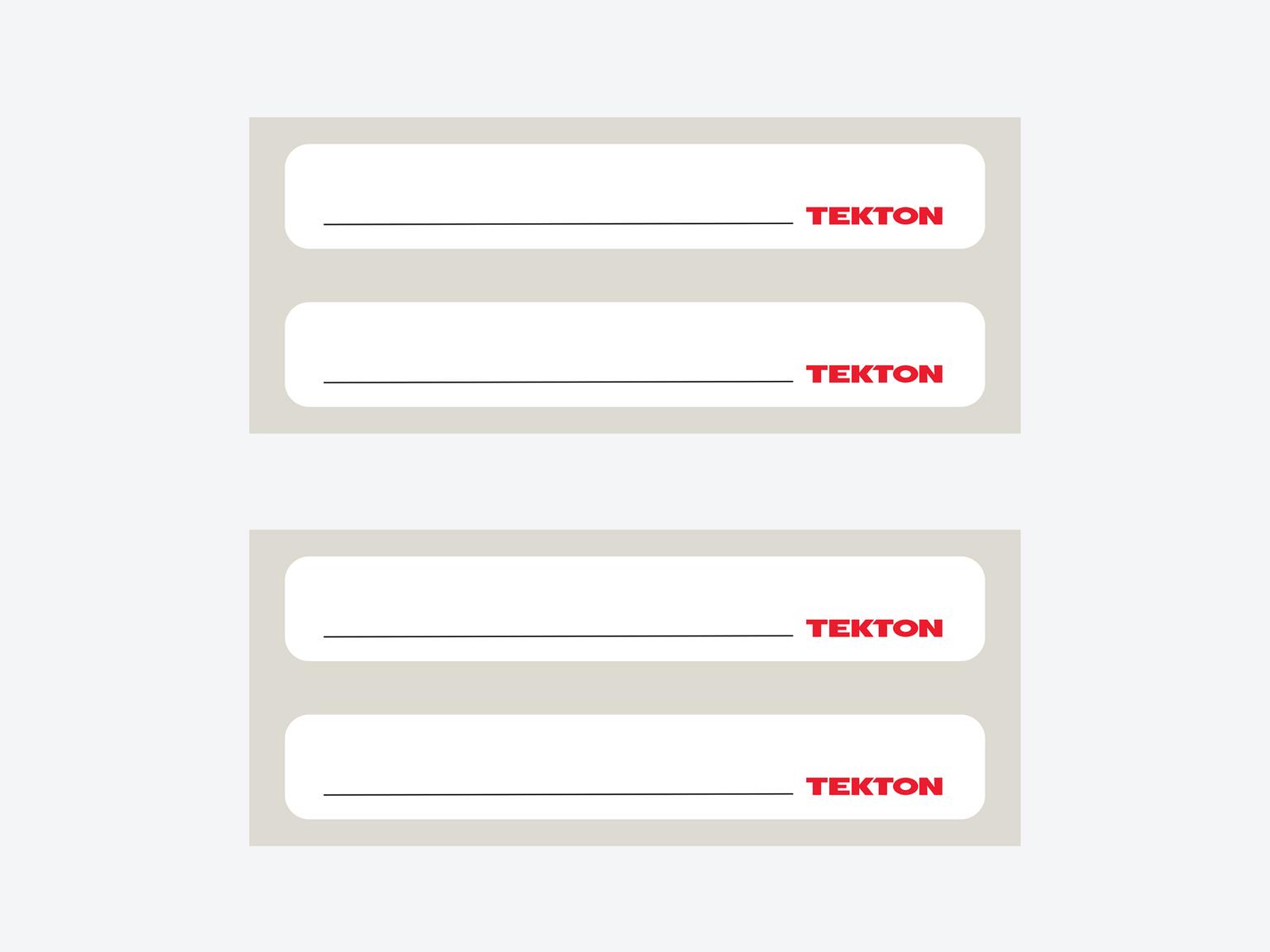 TEKTON Organizer Bins Label Set, 4-Piece (3.5 x 0.5 in.)