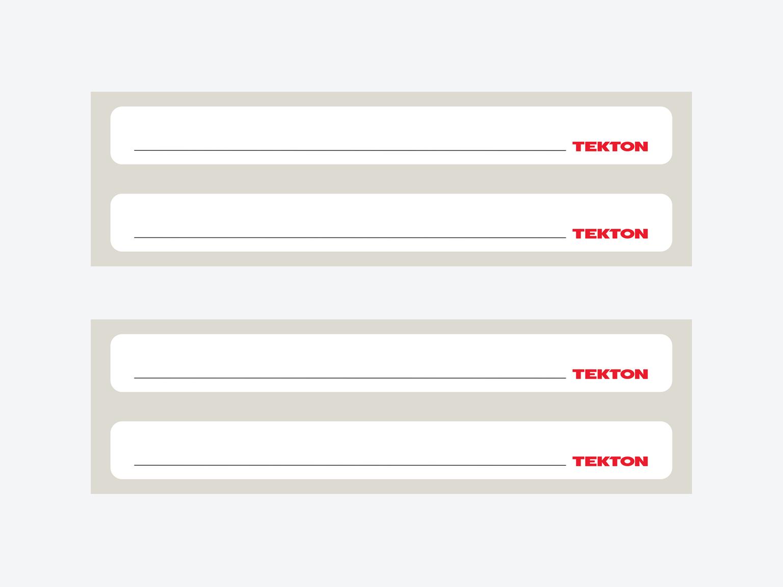 TEKTON Organizer Bins Label Set, 4-Piece (5.5 x 0.5 in.)