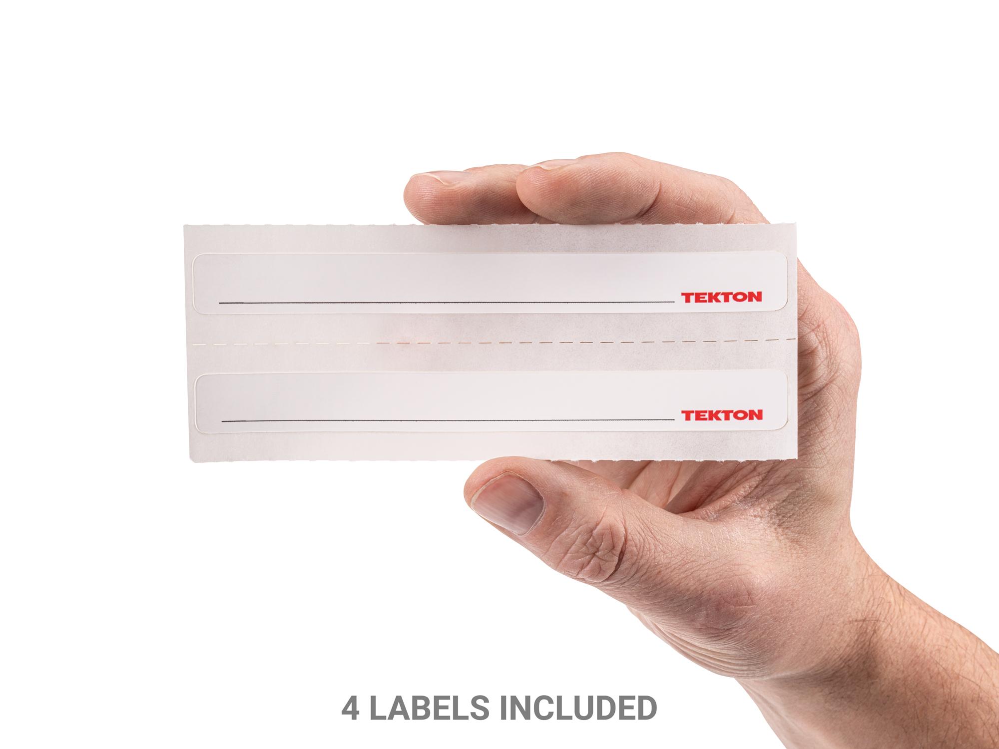 Person holding Tekton stacking organization system. Item #OLB98004