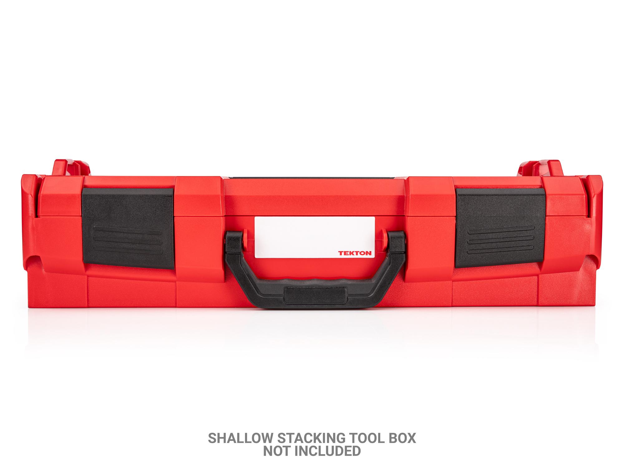 Example shown of Tekton stackinchstacking organization system. Item #OLB98005