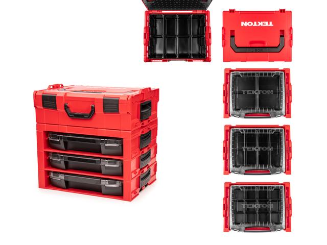 3-Drawer Modular Stacking Parts Rack with Tool Box | TEKTON