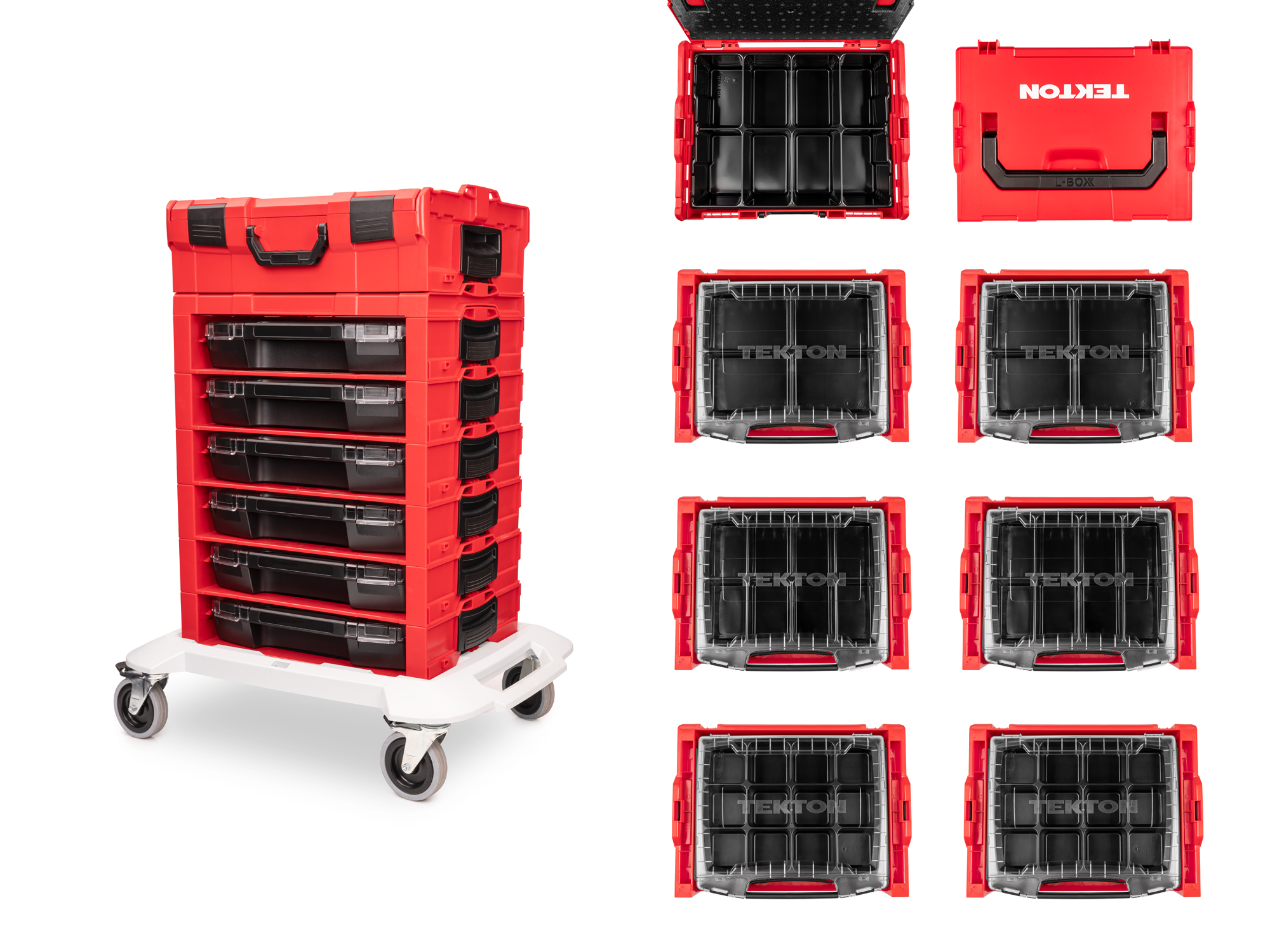 6-Drawer Rolling Stack with Tool Box (L-BOXX 2) and Parts Trays
