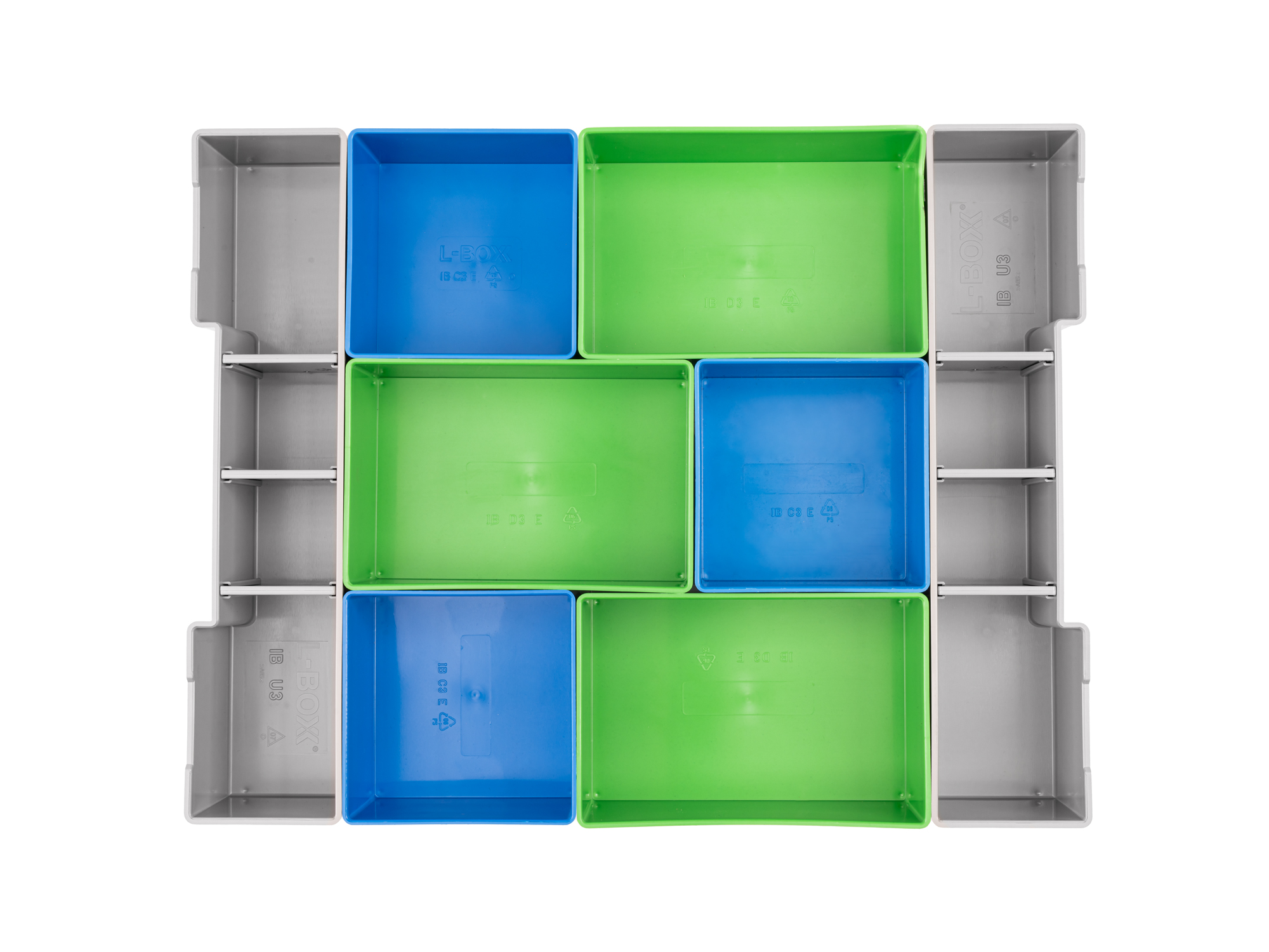TEKTON Organizer Bin Set for Shallow Stacking Tool Box, L-BOXX 1  (8-Piece) - Variant A