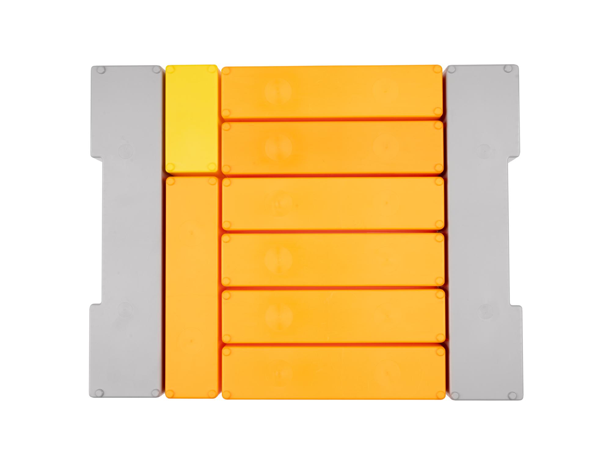 Bottom view of Tekton stacking organization system set. Item #OLM95020