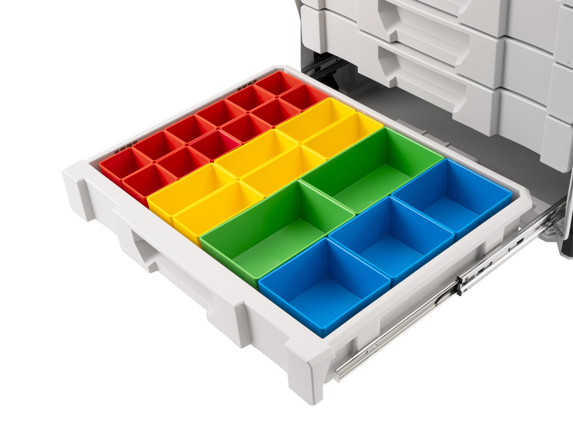 Contents of organizer bin set, 23-piece (2.5 inch height). OLM95036