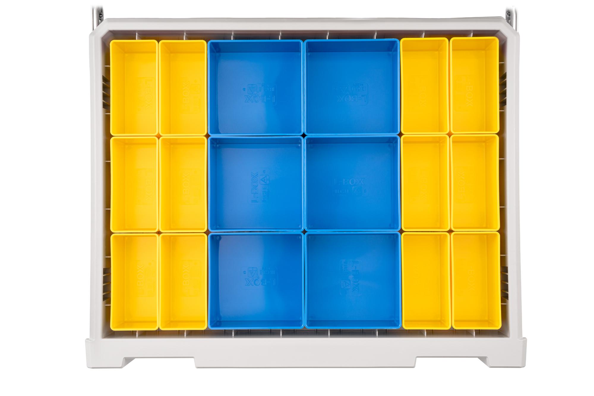 Top view of Tekton organizer bin set, 18-piece (2.5 inch height). OLM95038