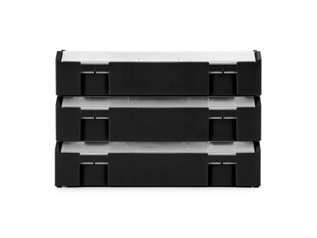 Black Mini Stacking Tool Box Set, 3-Piece | TEKTON