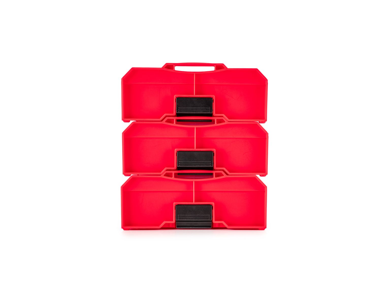 TEKTON Red Mini Stacking Tool Box Set with Dividers, 3-Piece (L-BOXX Mini)