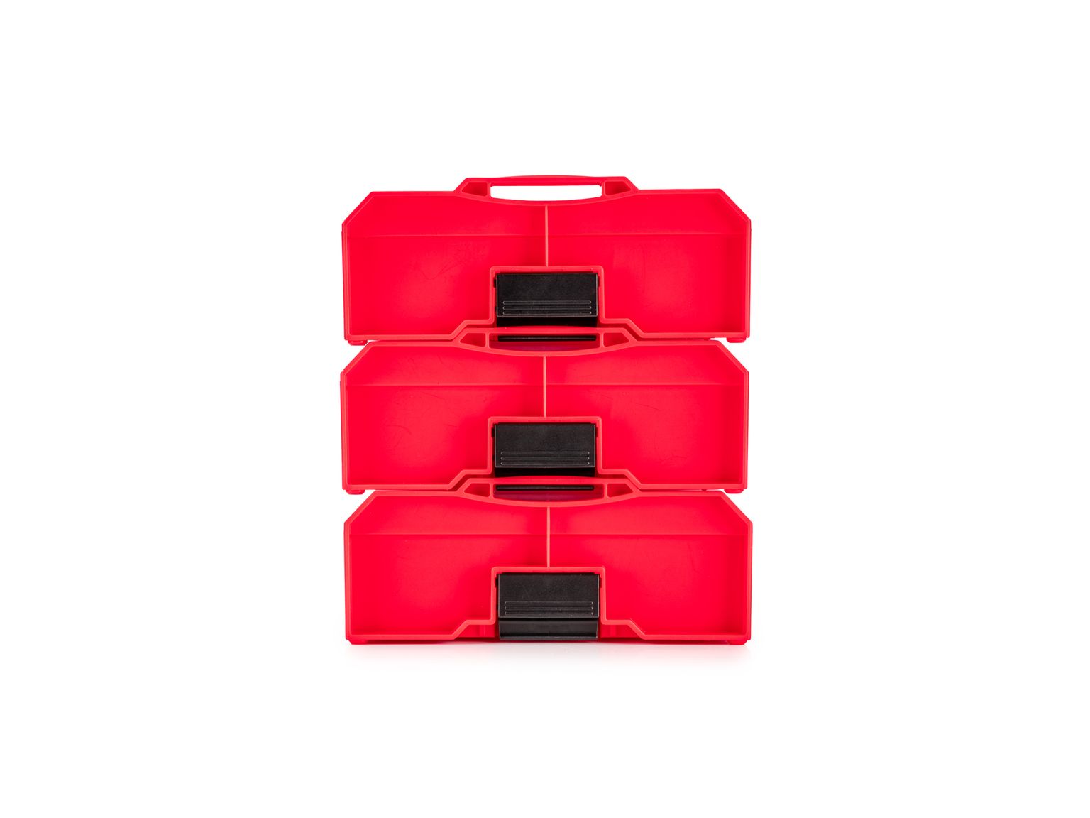 TEKTON Red Mini Stacking Tool Box Set with Dividers, 3-Piece (L-BOXX Mini)