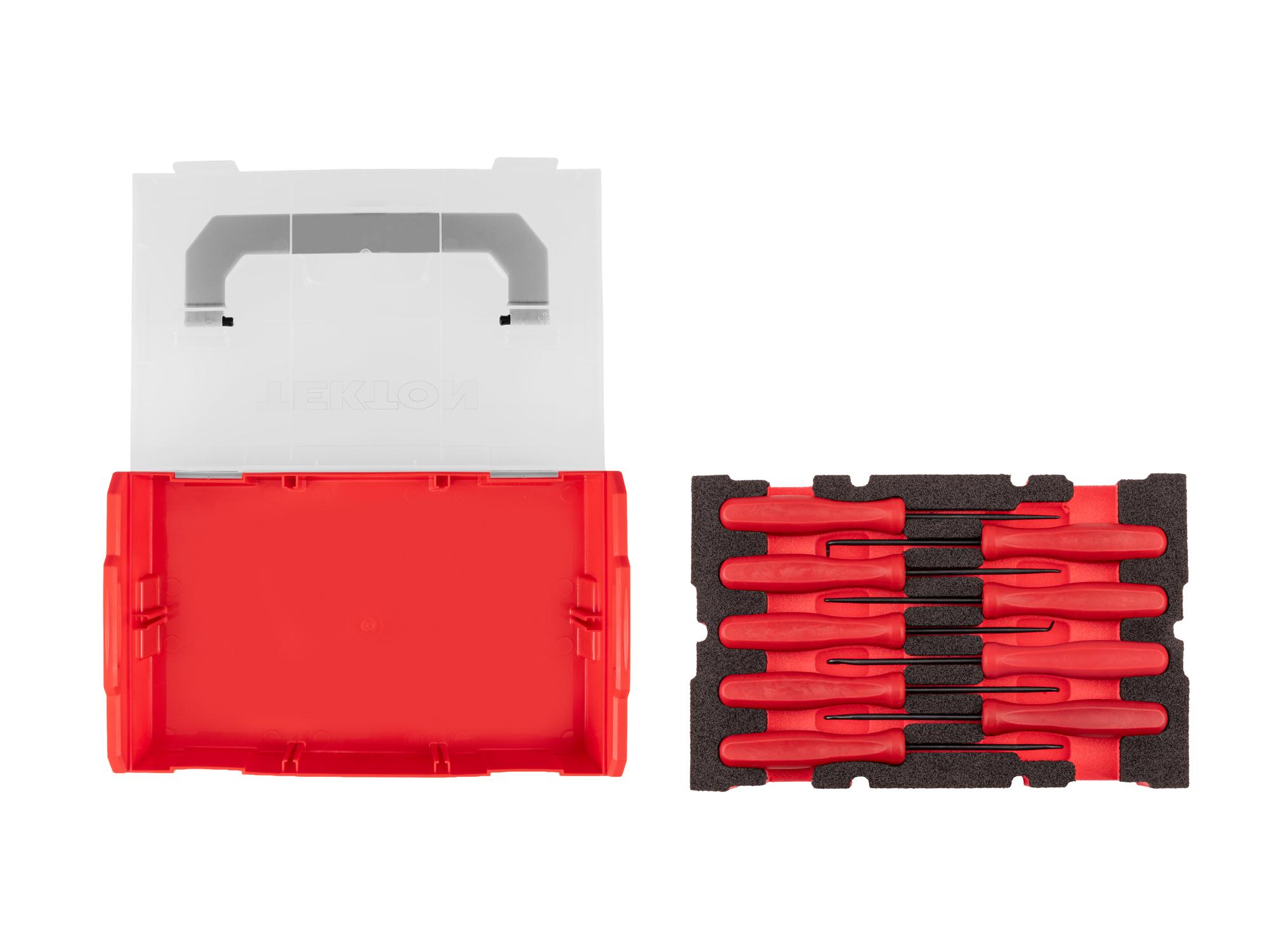 Laid out contents of Tekton pick and hook set. Item #PNH90701