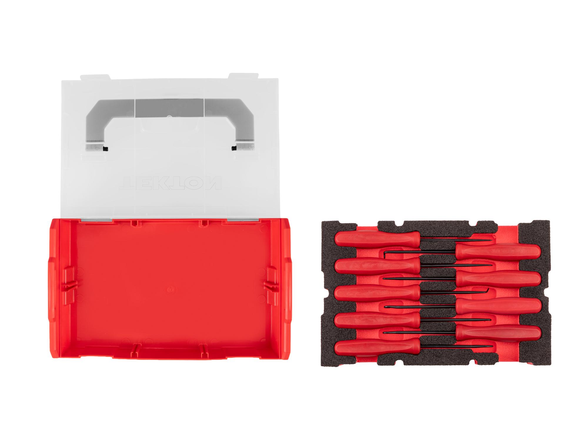 Laid out contents of Tekton pick and hook set. Item #PNH90702