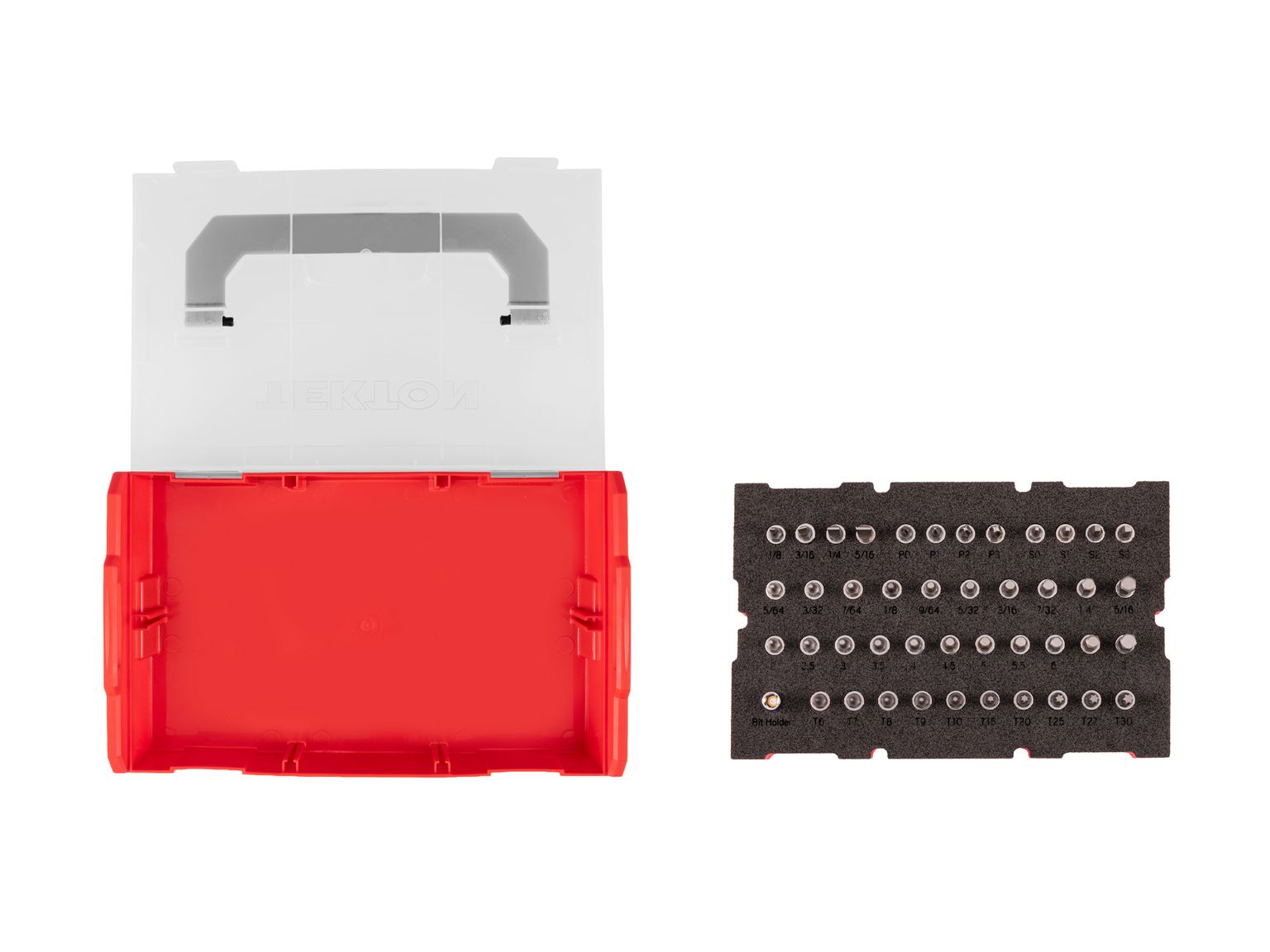 TEKTON 1/4 Inch Drive Bit Socket Set with Mini Stacking Tool Box (44-Piece)