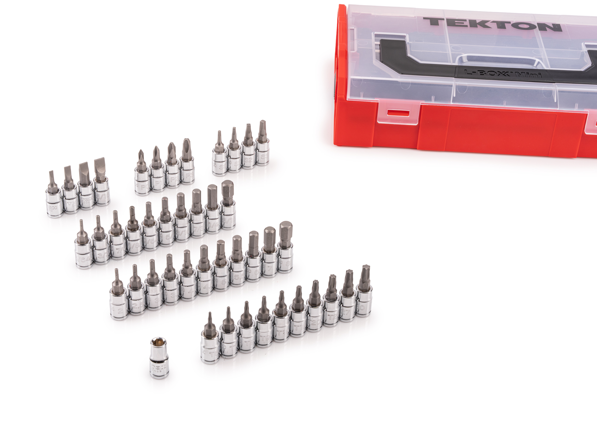 1/4 Inch Drive Bit Socket Set in Mini Stacking Tool Box | TEKTON 1/4 Inch Drive Bit Socket Set in Mini Stacking Tool Box | TEKTON