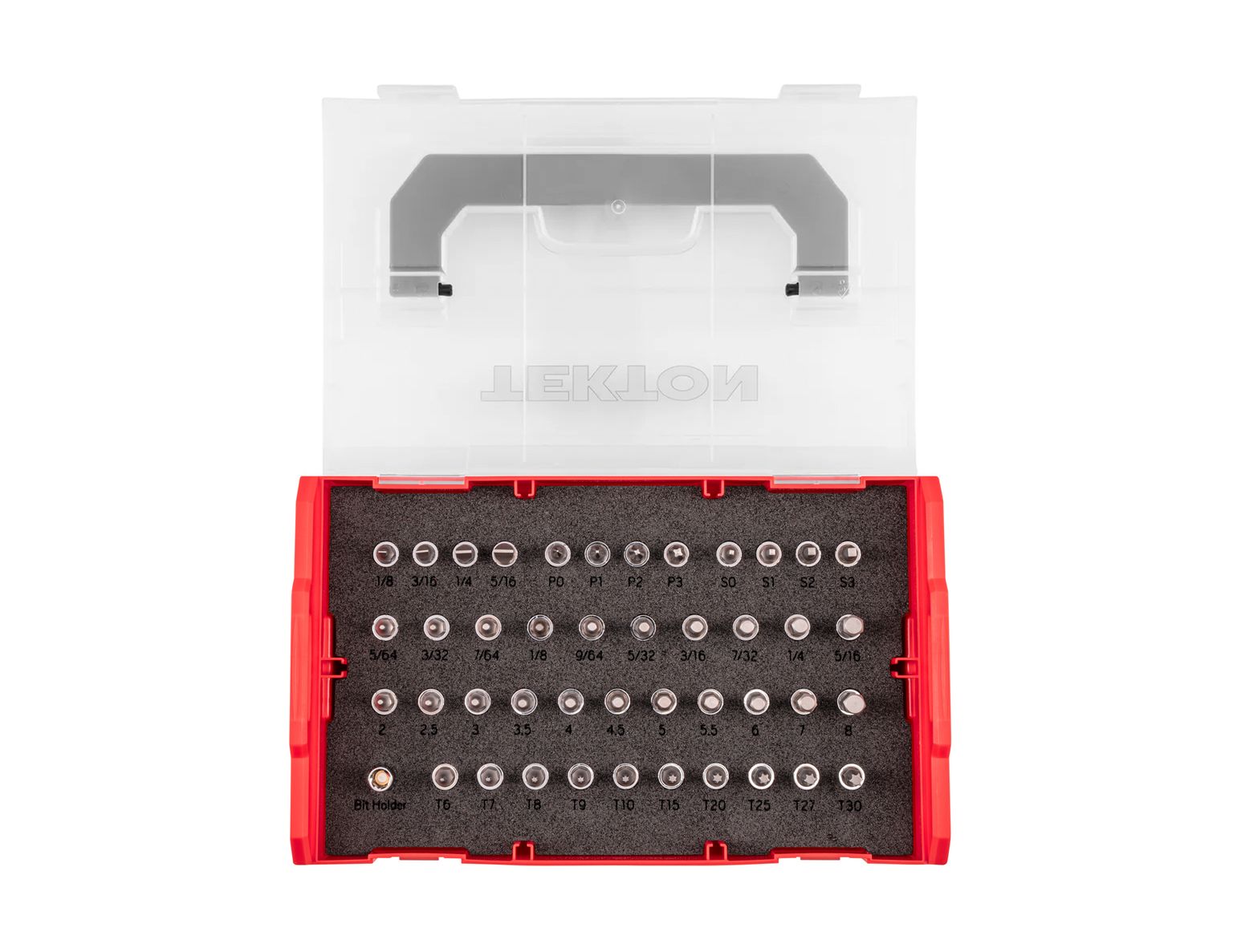 TEKTON 1/4 Inch Drive Bit Socket Set with Mini Stacking Tool Box (44-Piece)