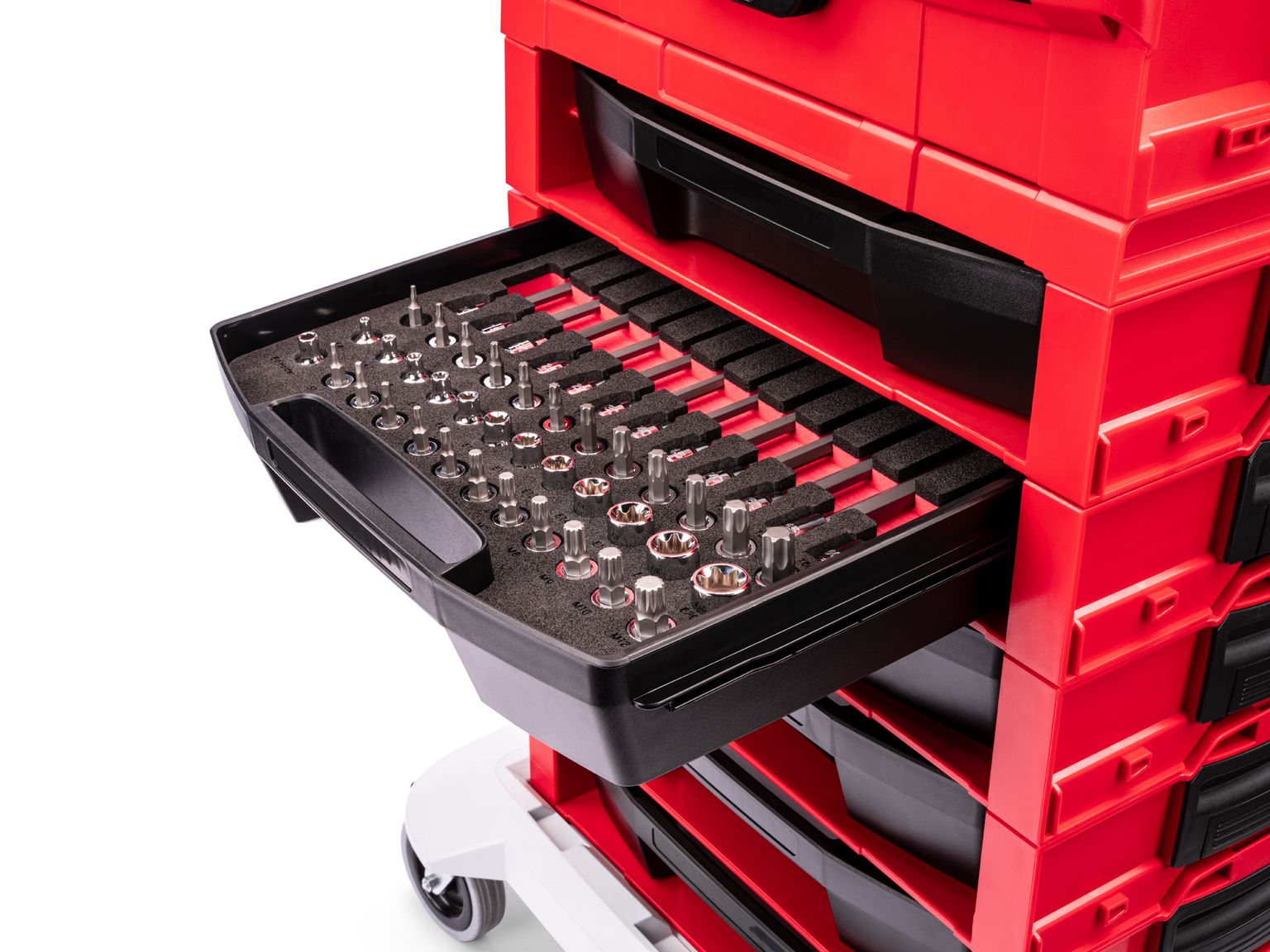 Example shown of Tekton stacking organization system set. Item #SHB91707