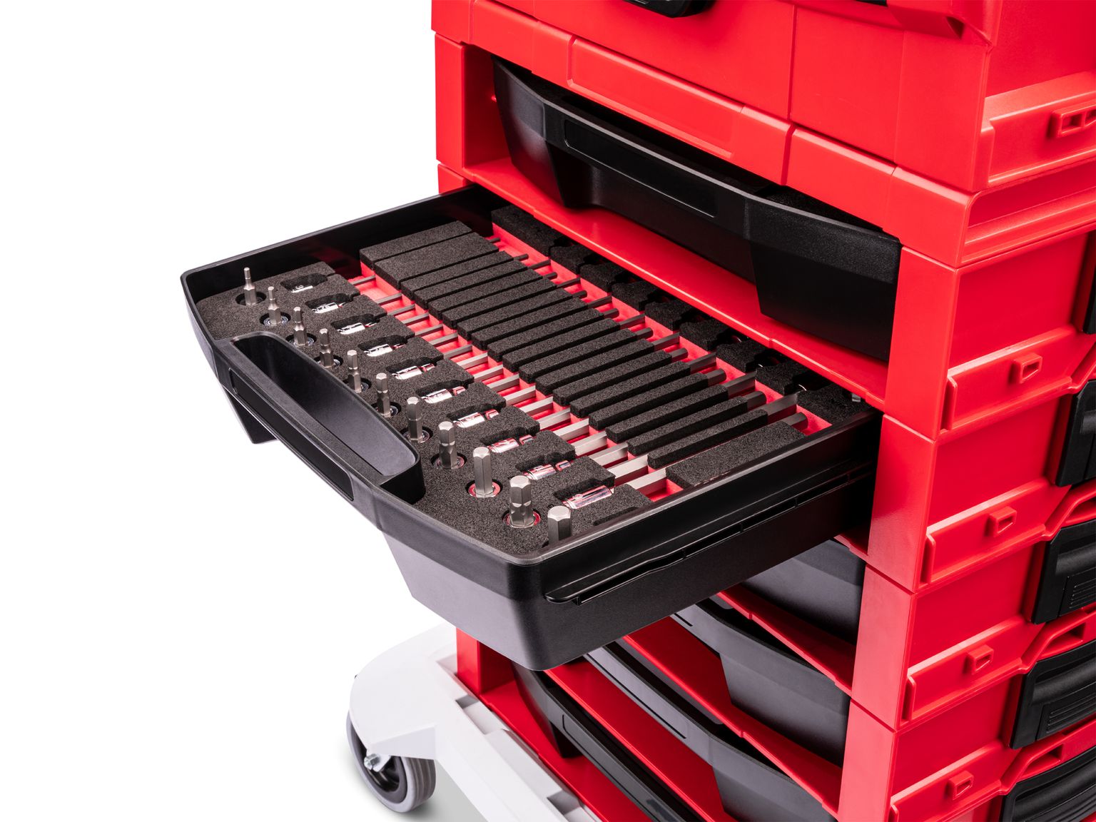 Example shown of Tekton stacking organization system set. Item #SHB91708