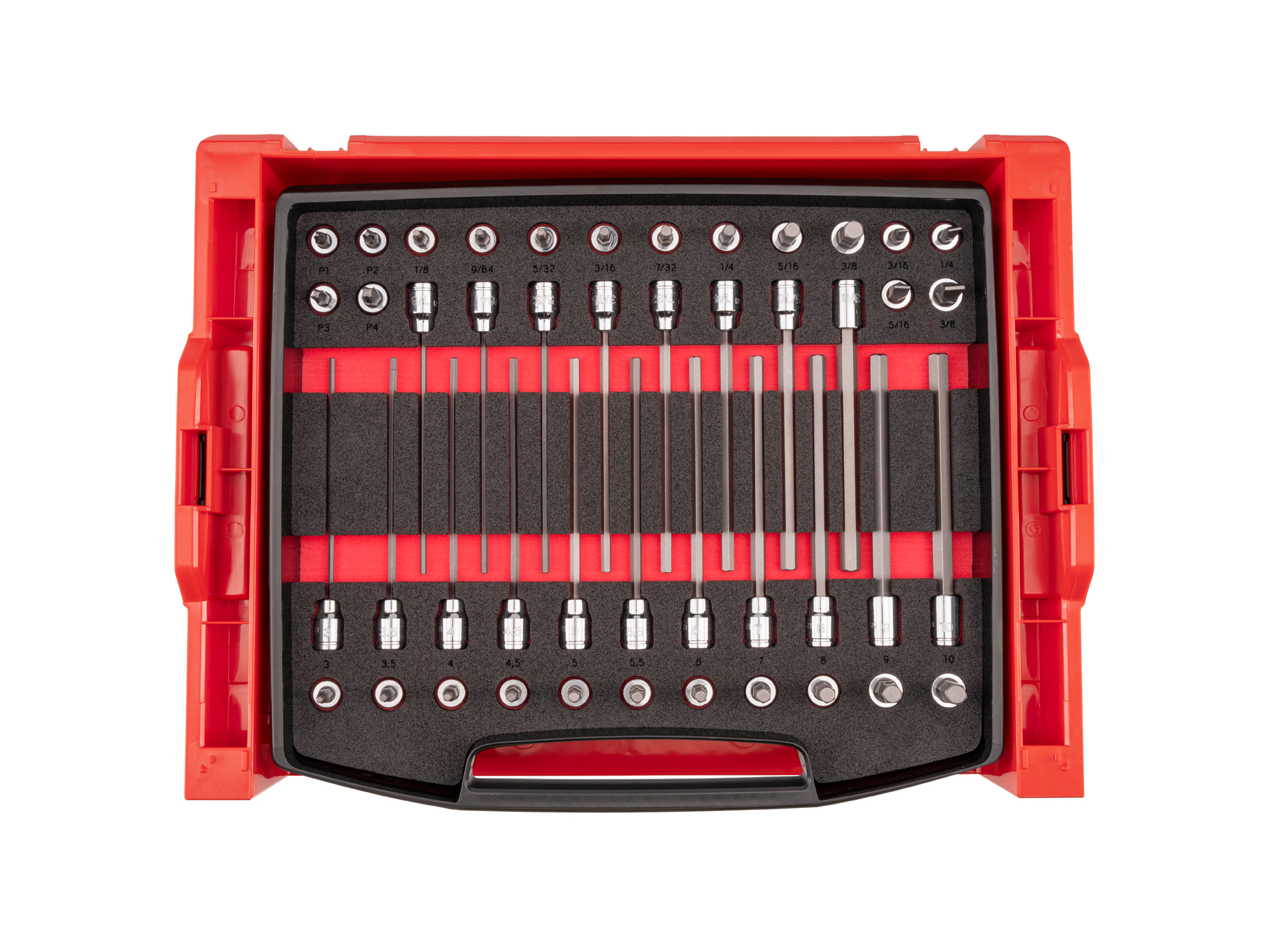 1/4, 3/8, 1/2 Inch Drive Bit Socket Set in Foam (213-Piece) | TEKTON
