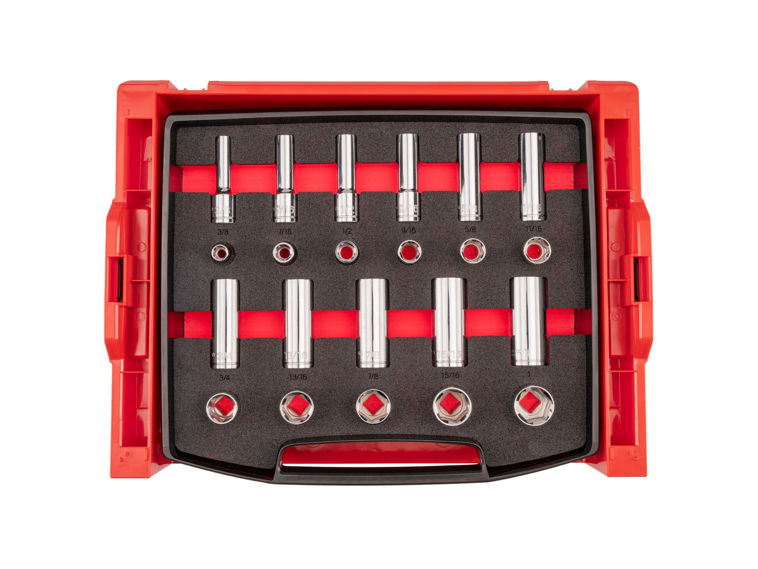 Top view of Tekton stacking organization system set. Item #SHD92700