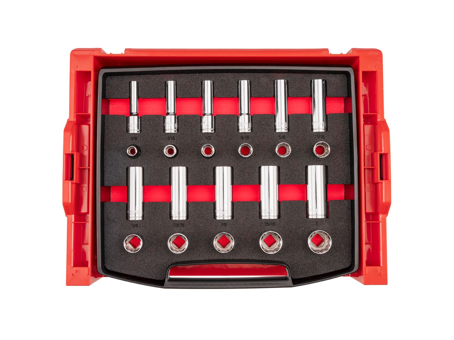 Top view of Tekton stacking organization system set. Item #SHD92705