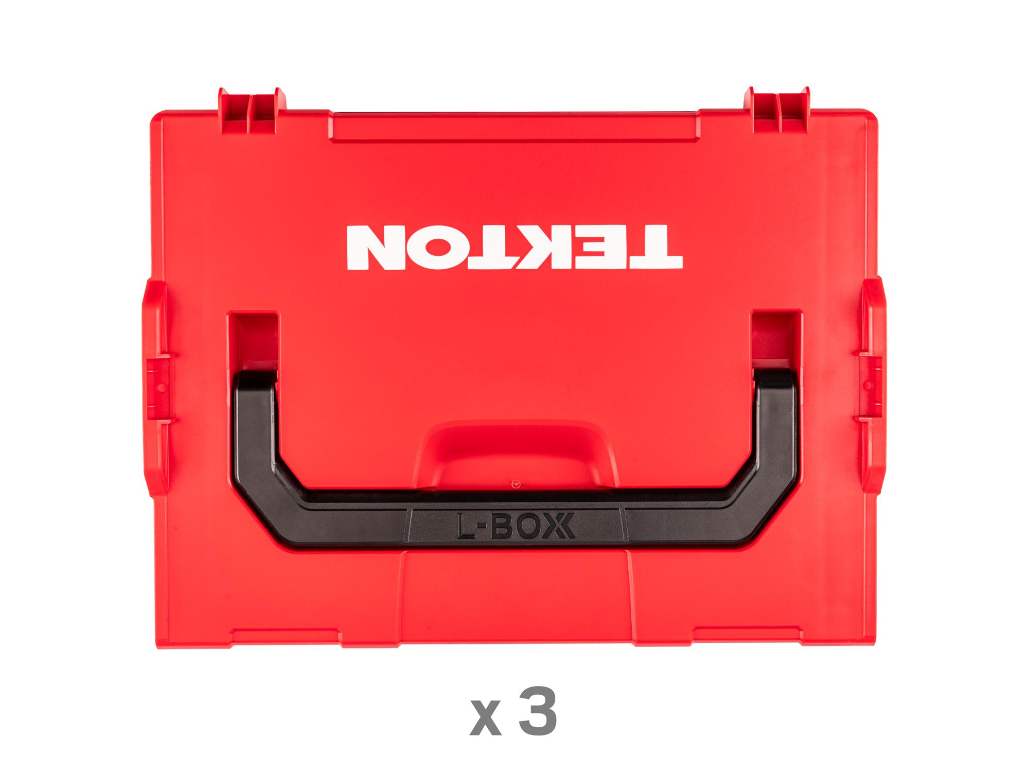 Laid out contents of Tekton hand drive 6-point socket set. Item #SKT96300