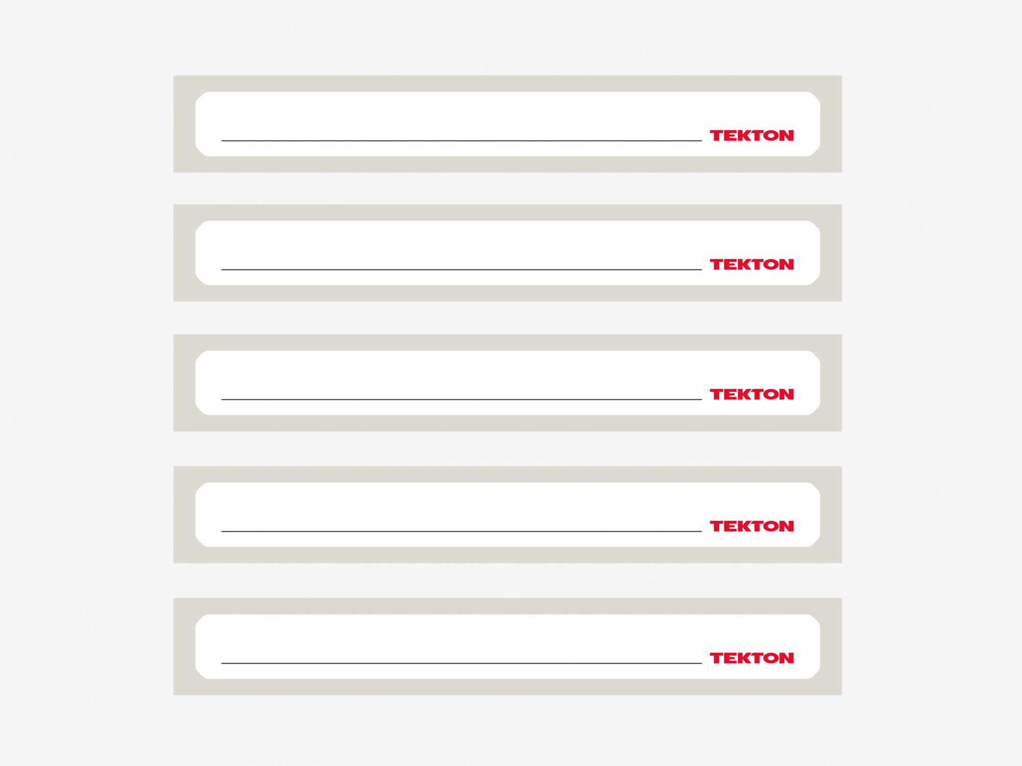 TEKTON Stacking Organization System Drawer Labels (5-Piece)