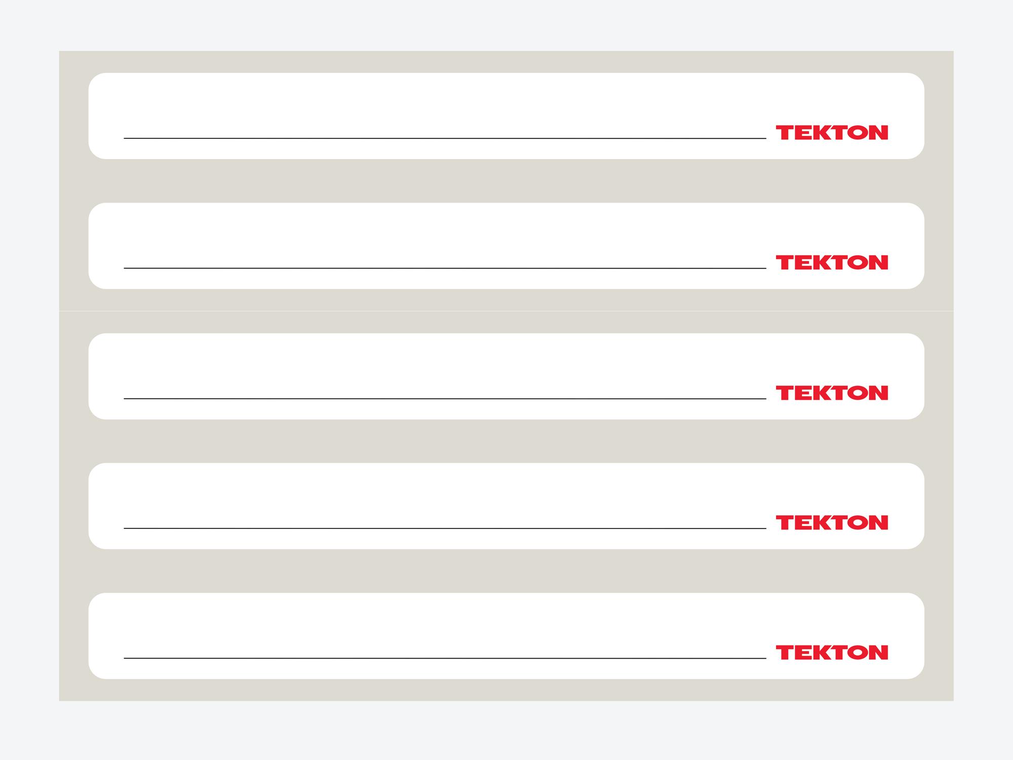 TEKTON Stacking Organization System Drawer Labels (5-Piece)