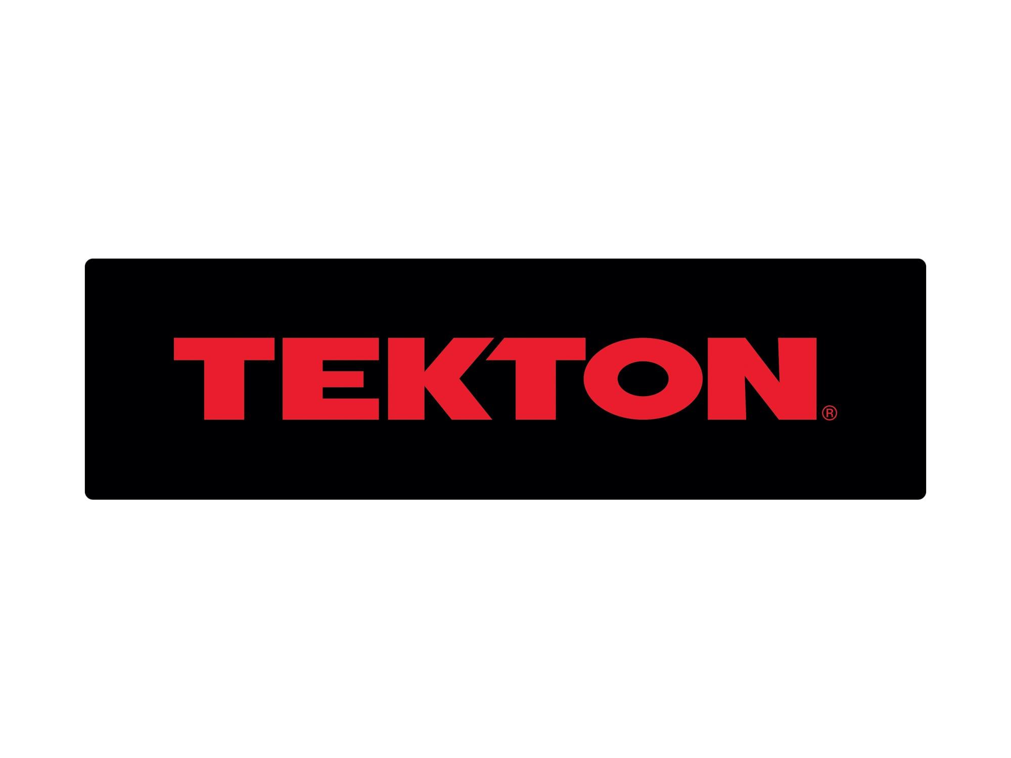 Front view of Tekton sticker. Item #APG51001