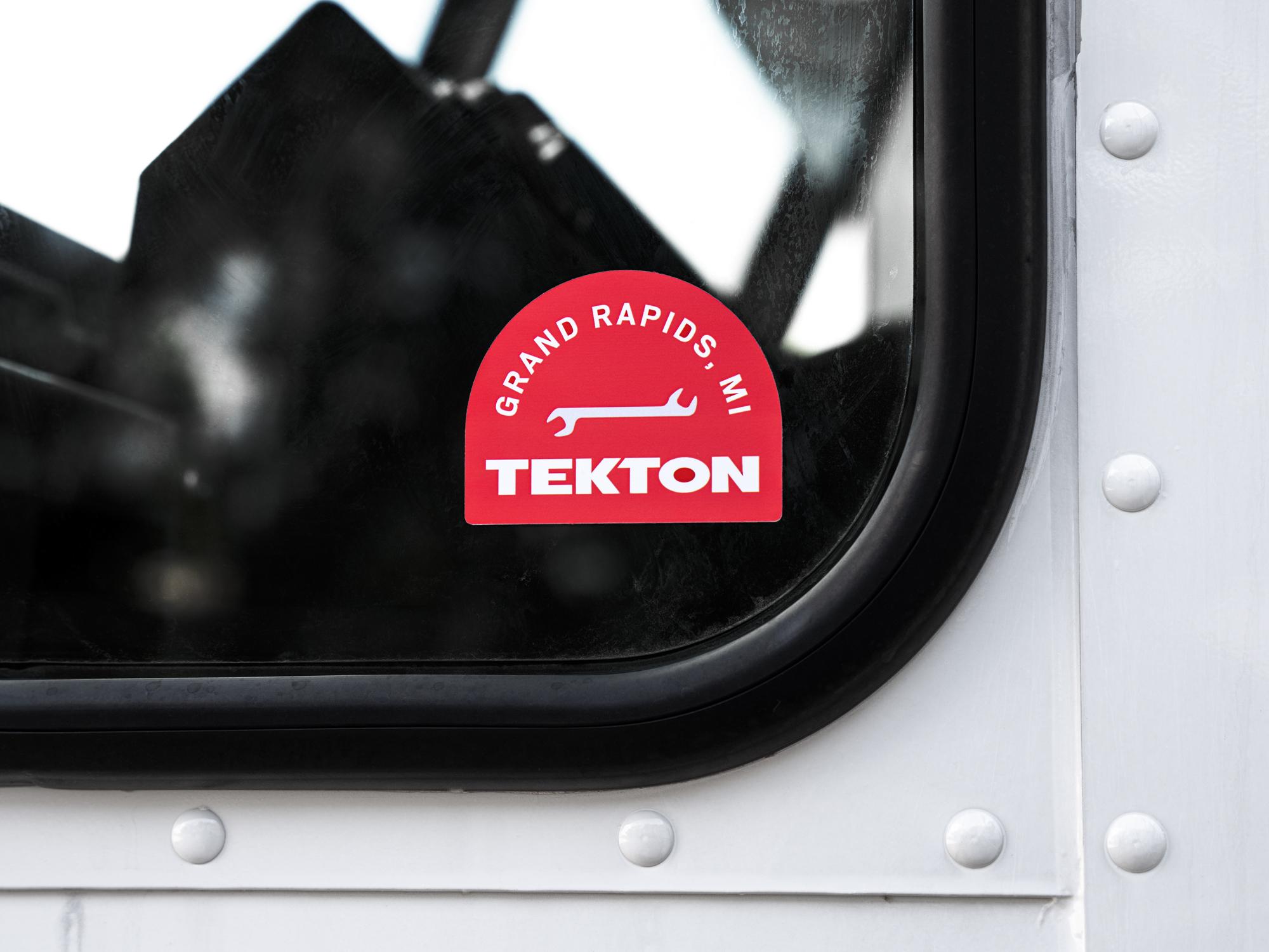 Example shown of Tekton red tool onlysticker. Item #APG51008