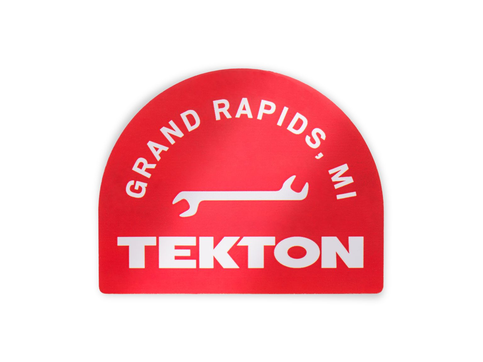 Tekton Grand Rapids Sticker, Matte Mirror Red (2.8 x 2.2 in.)