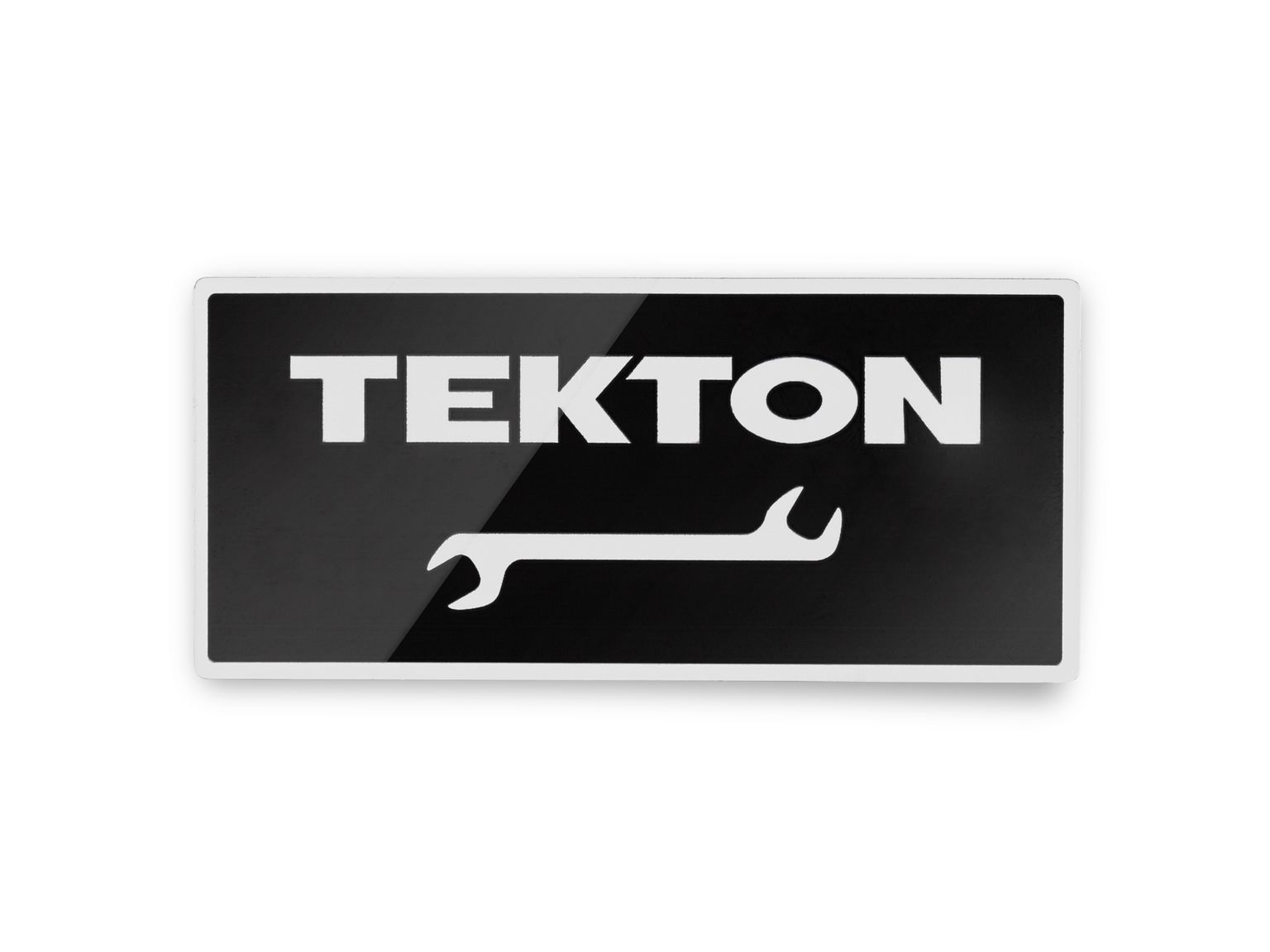 Tekton Angle Wrench Logo Sticker, Glossy Black (4 x 1.9 in.)