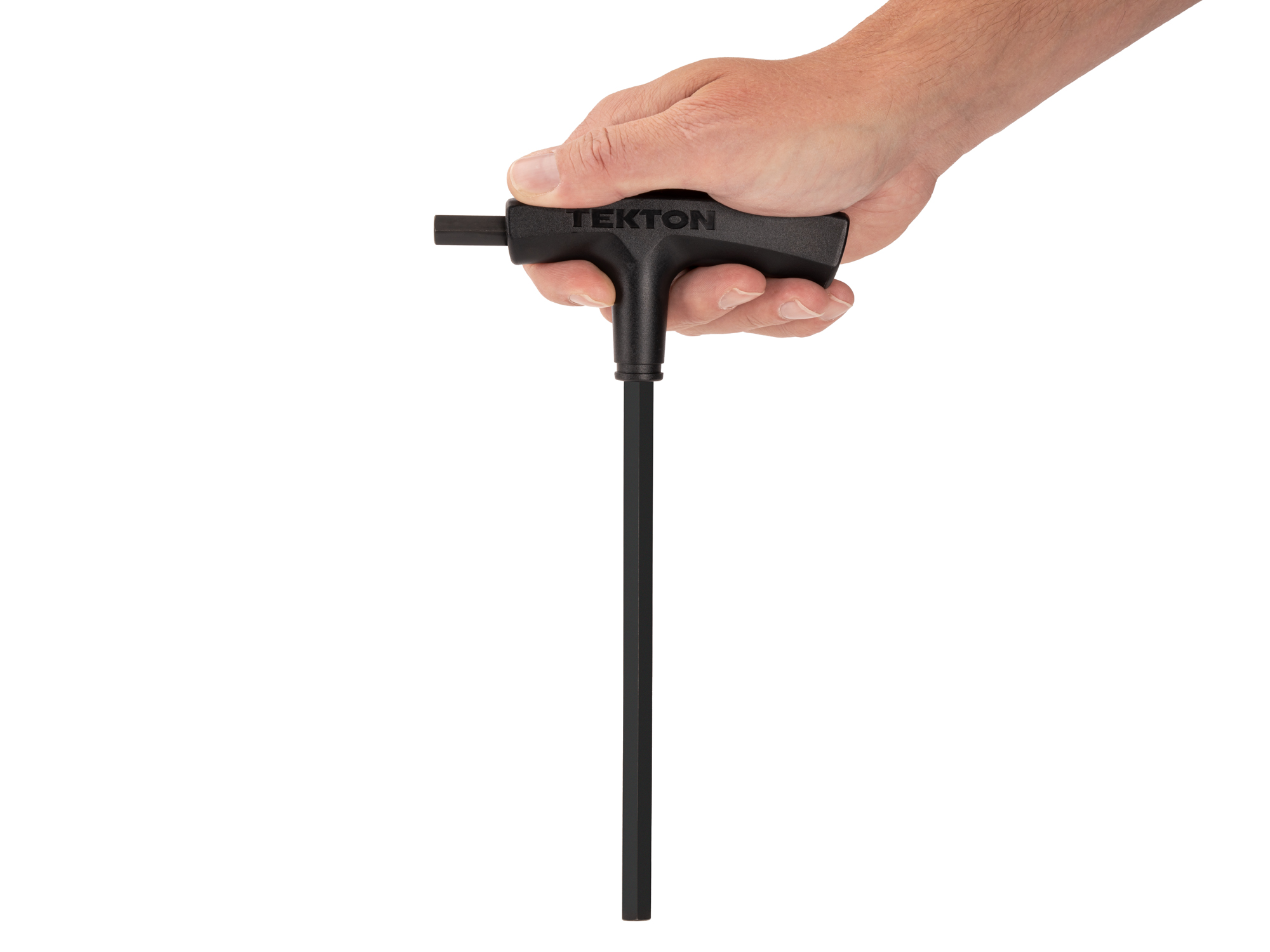 Size: 3/8 inch (SAE) flat end hex T-handle key. Has side drive to break fasteners loose and long arm to spin them out. Large, comfortable molded handle. KTX31375.