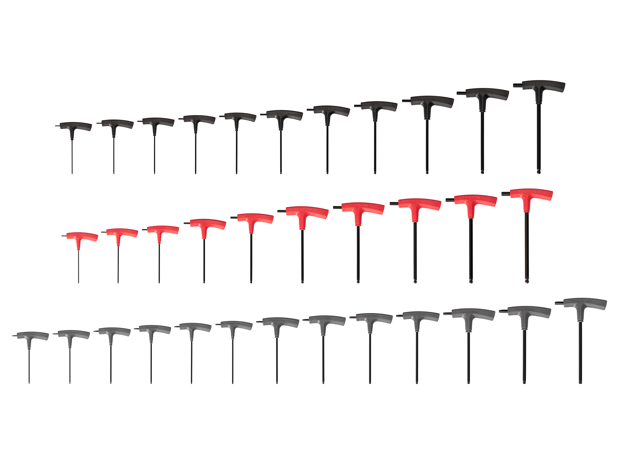 TEKTON Ball End Hex and Star T-Handle Key Set, 34-Piece (5/64-3/8 in., 2-10 mm, T6-T50)