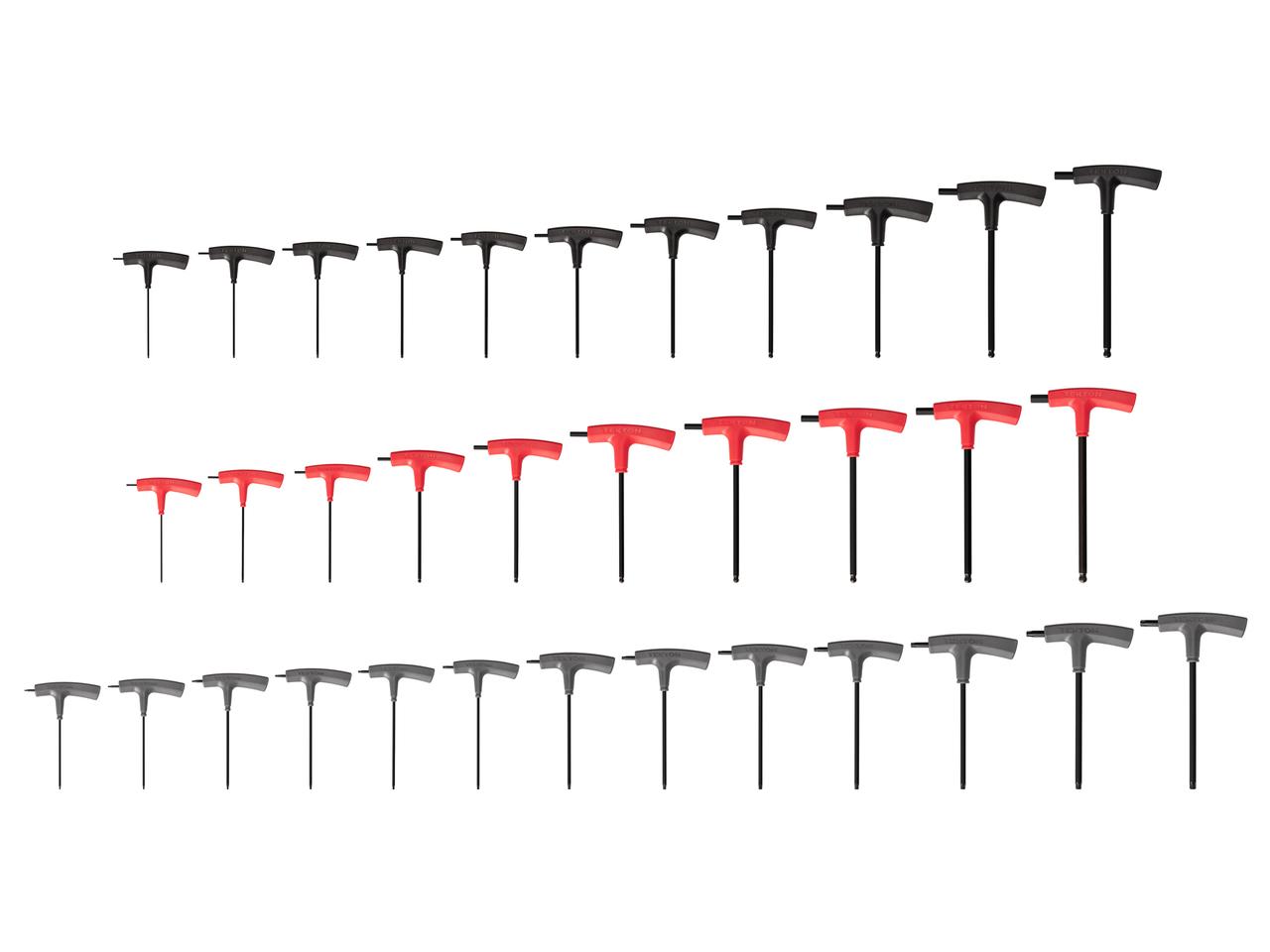 34-Piece T-Handle Key Set (Inch, Metric, Star) | TEKTON