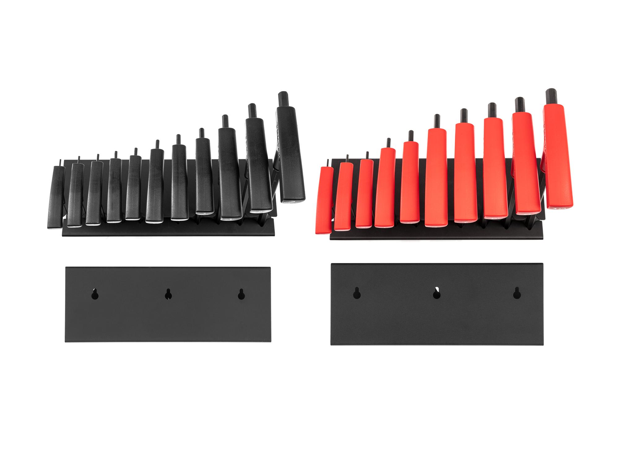 Side view of Tekton stand t-handle key set. Item #KTX92302