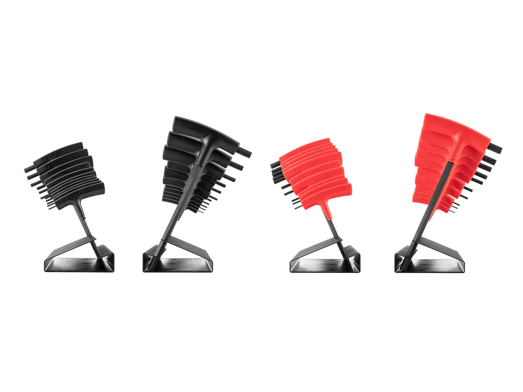 Second side view of Tekton stand t-handle key set. Item #KTX92302